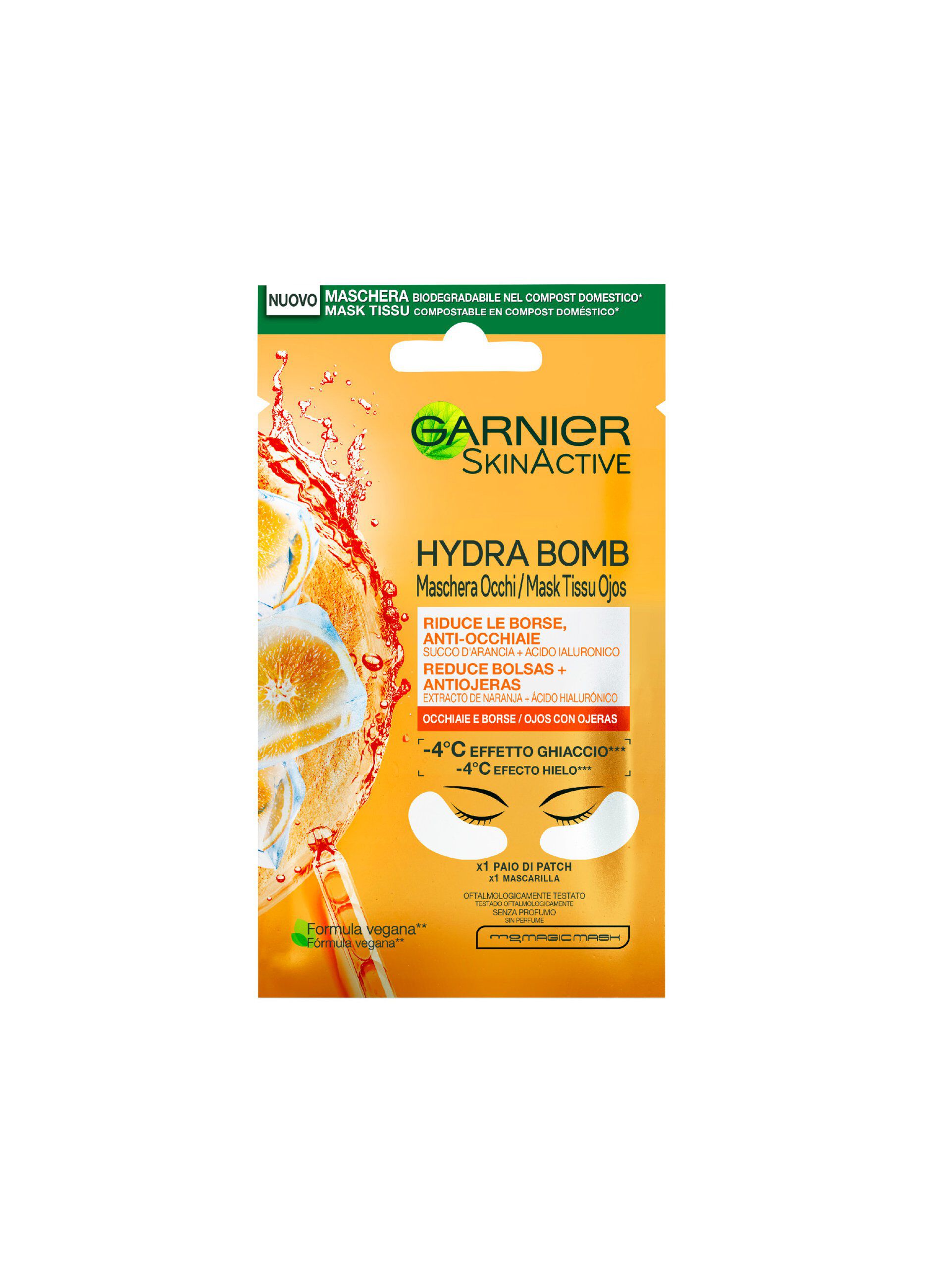 Garnier Patch Occhi Maschera Occhi Anti Fatica con Succo d'Arancia e Acido Ialuronico._0
