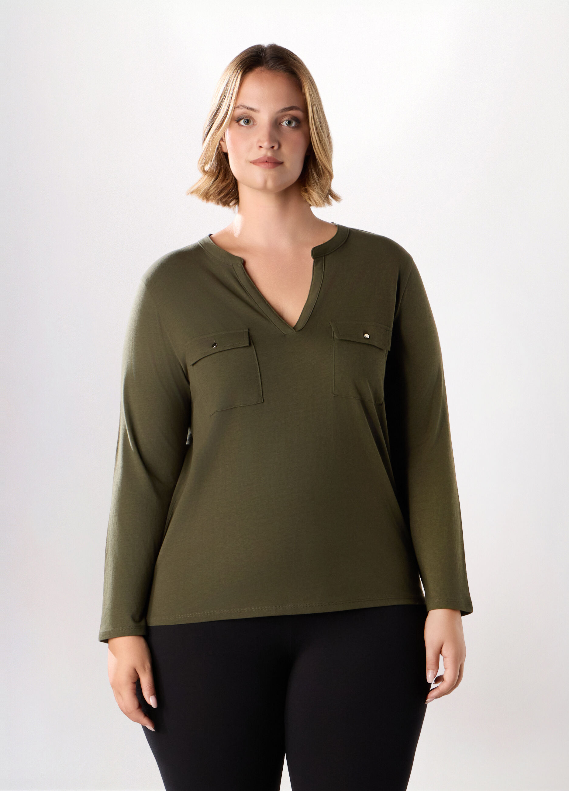 T-shirt in jersey di puro cotone donna curvy_0