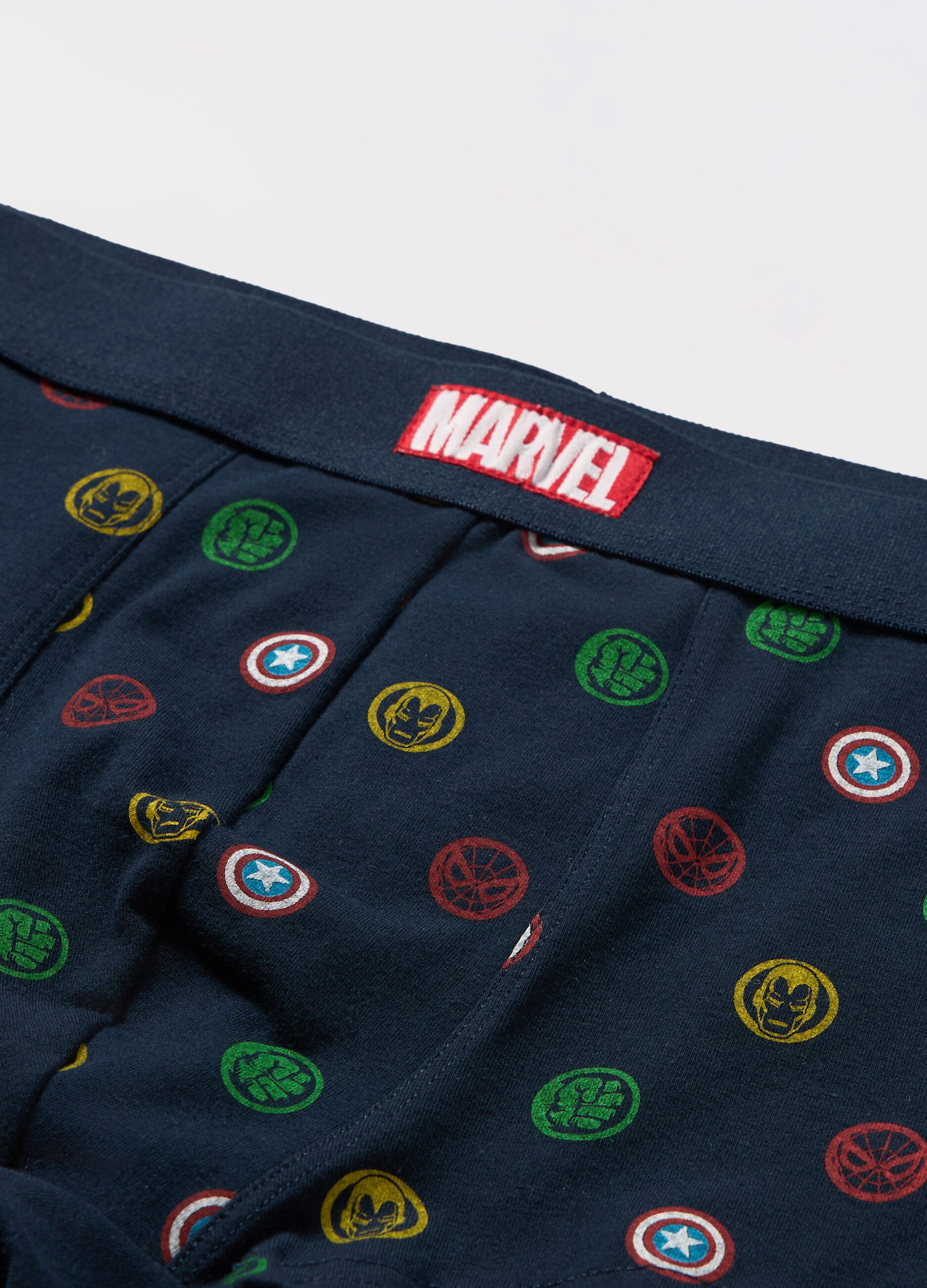 Boxer in cotone stretch con stampa uomo_1