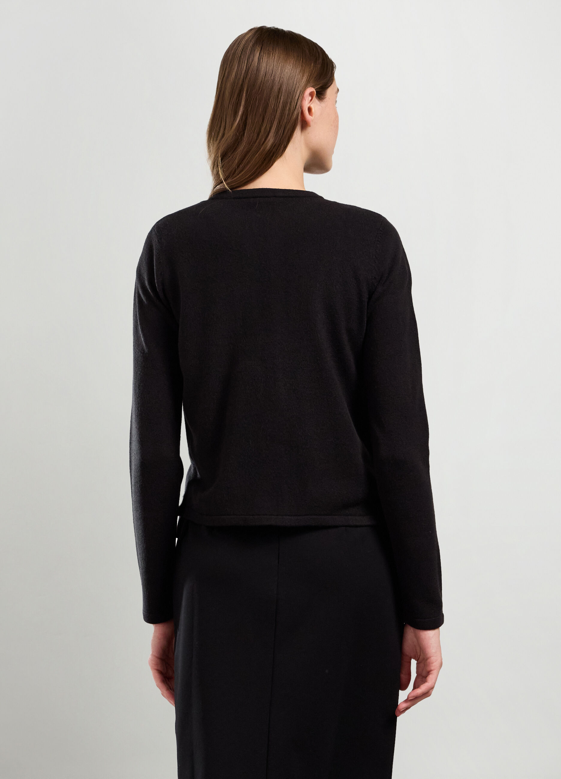 Cardigan tricot con paillettes donna_1