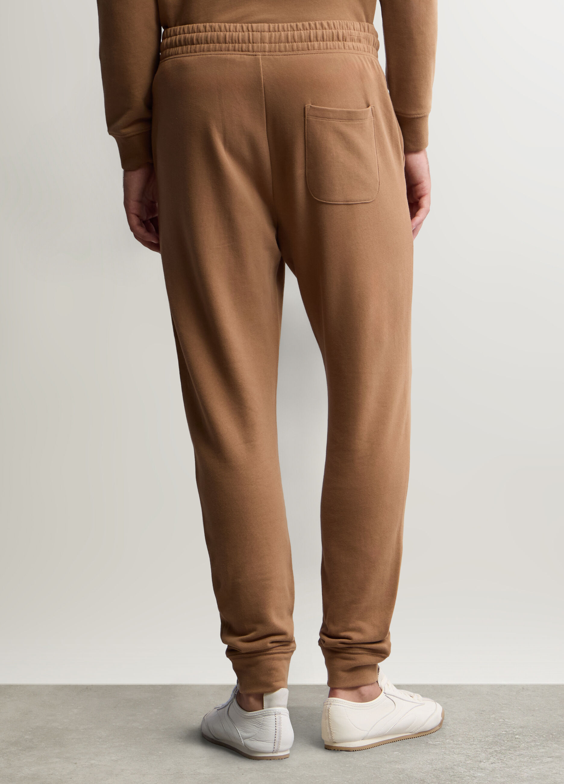 Jogger slim fit in felpa di cotone uomo_2