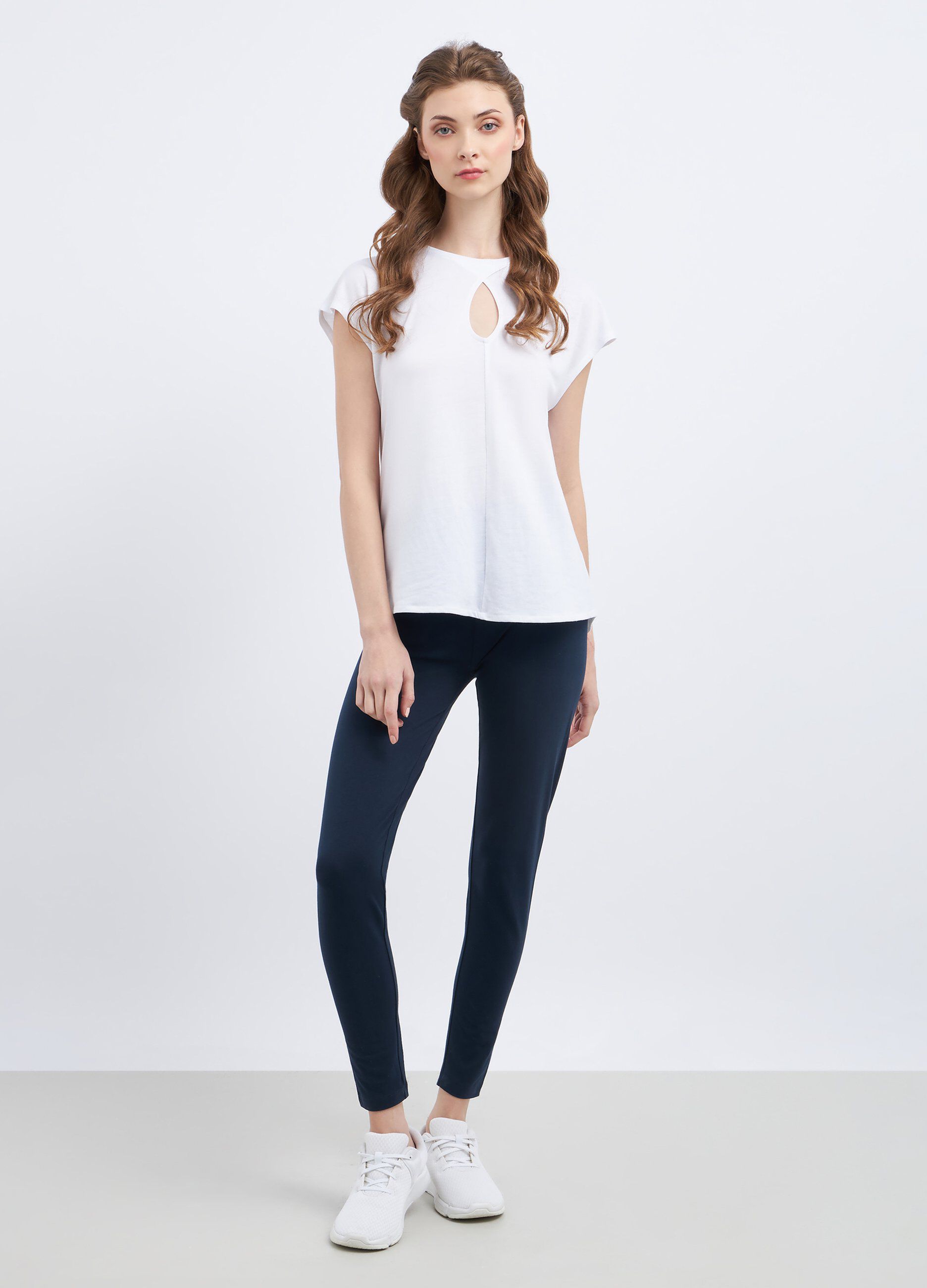 Leggings in cotone stretch donna_0