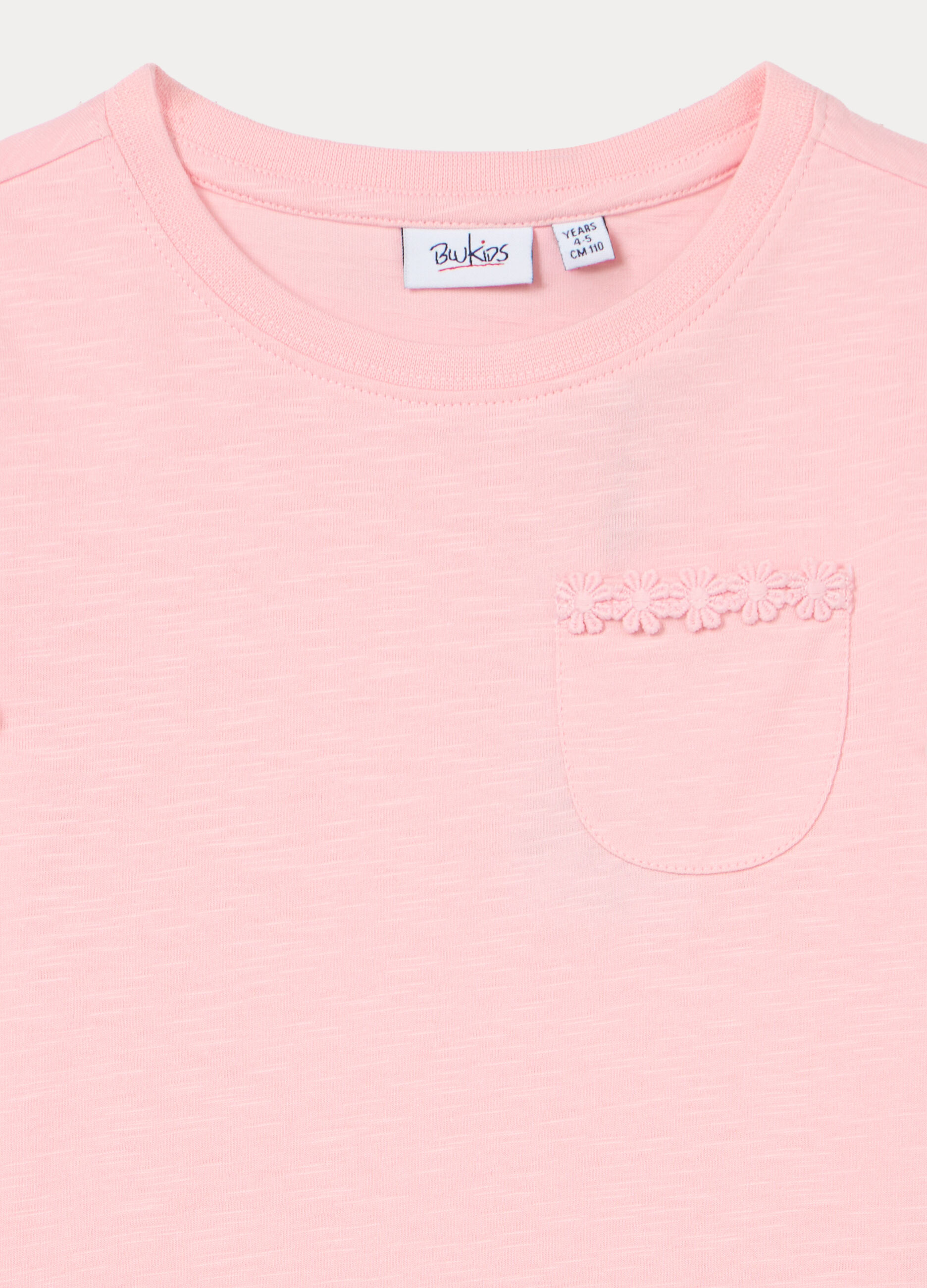 T-shirt in jersey slub di puro cotone bambina_2