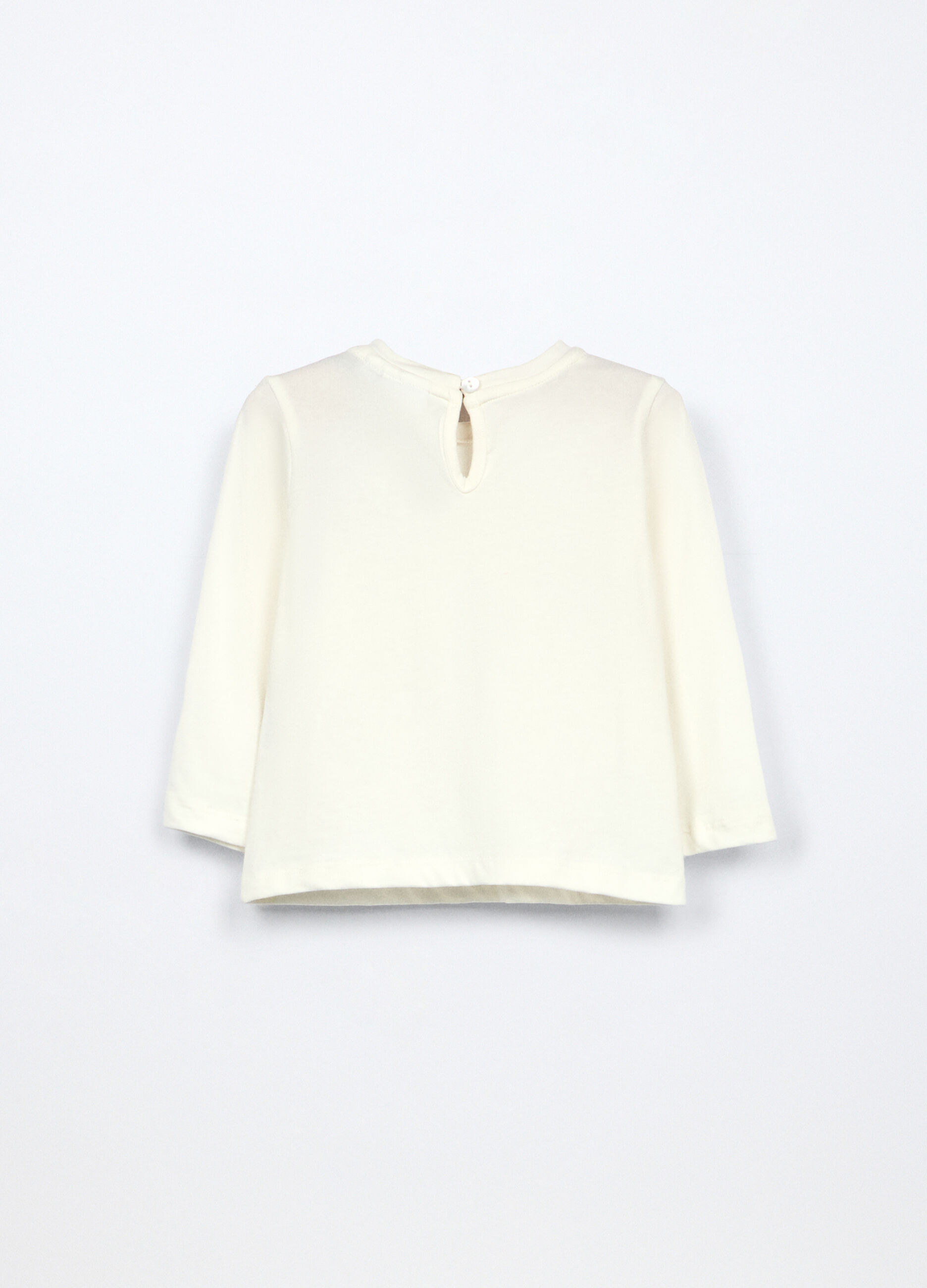 T-shirt in jersey di cotone stretch neonata_1
