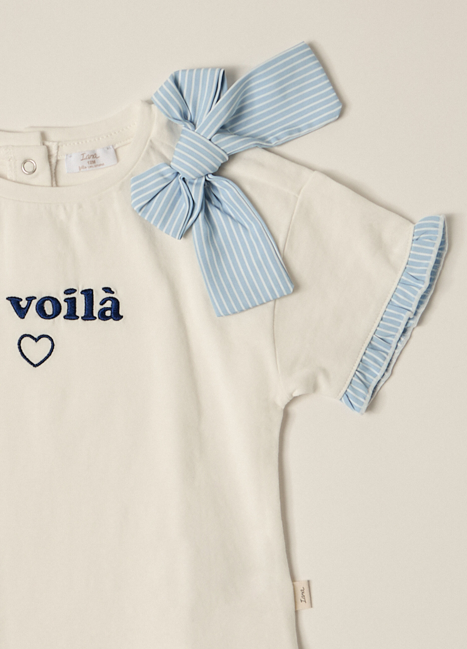 T-shirt in jersey di cotone stretch neonata_1