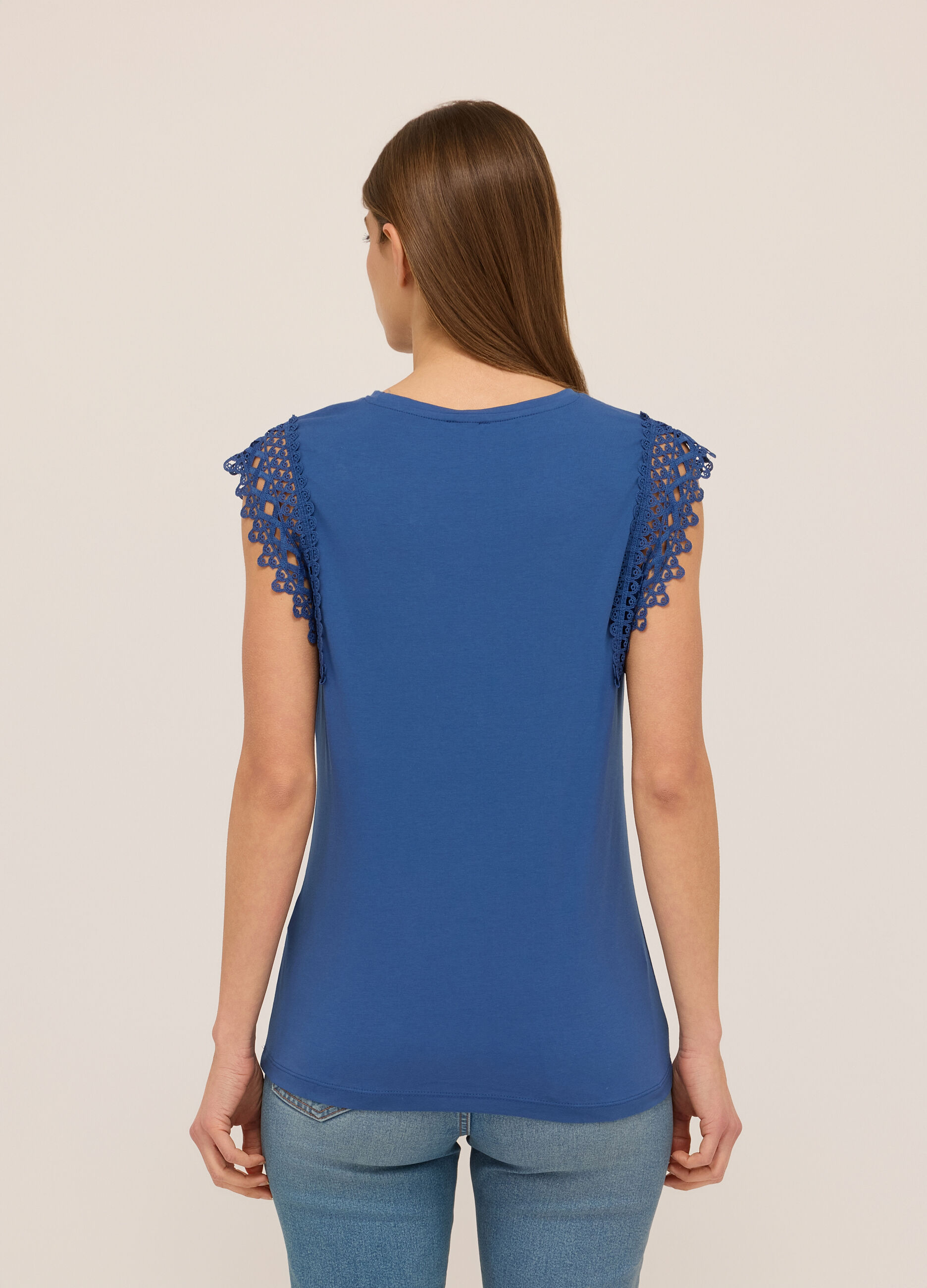 Canotta in jersey di cotone stretch donna_1