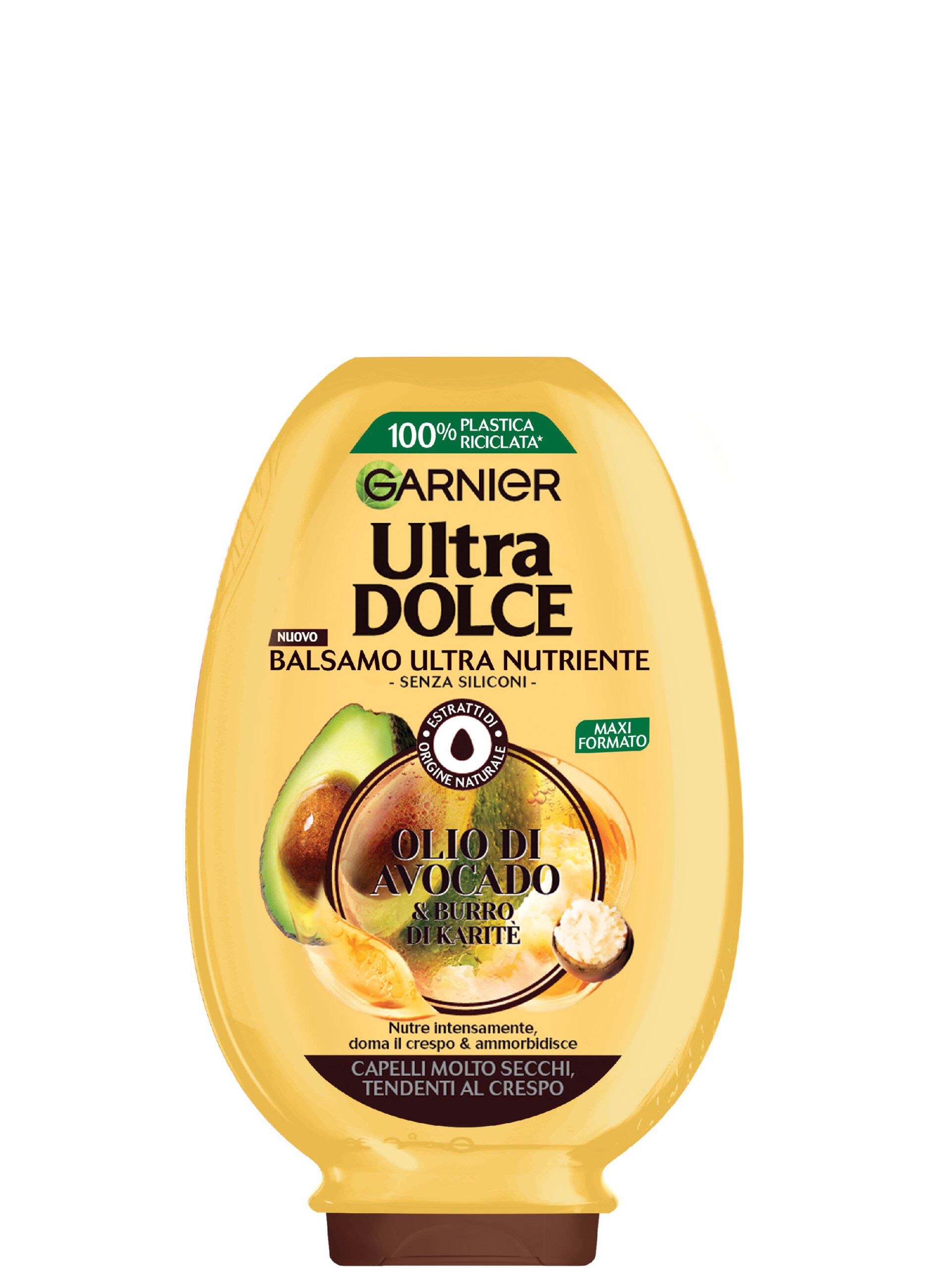 Garnier Ultra Dolce Ultra Dolce Avocado e Karité, Balsamo per Capelli Ricci, Mossi o Crespi, 250 ml._0