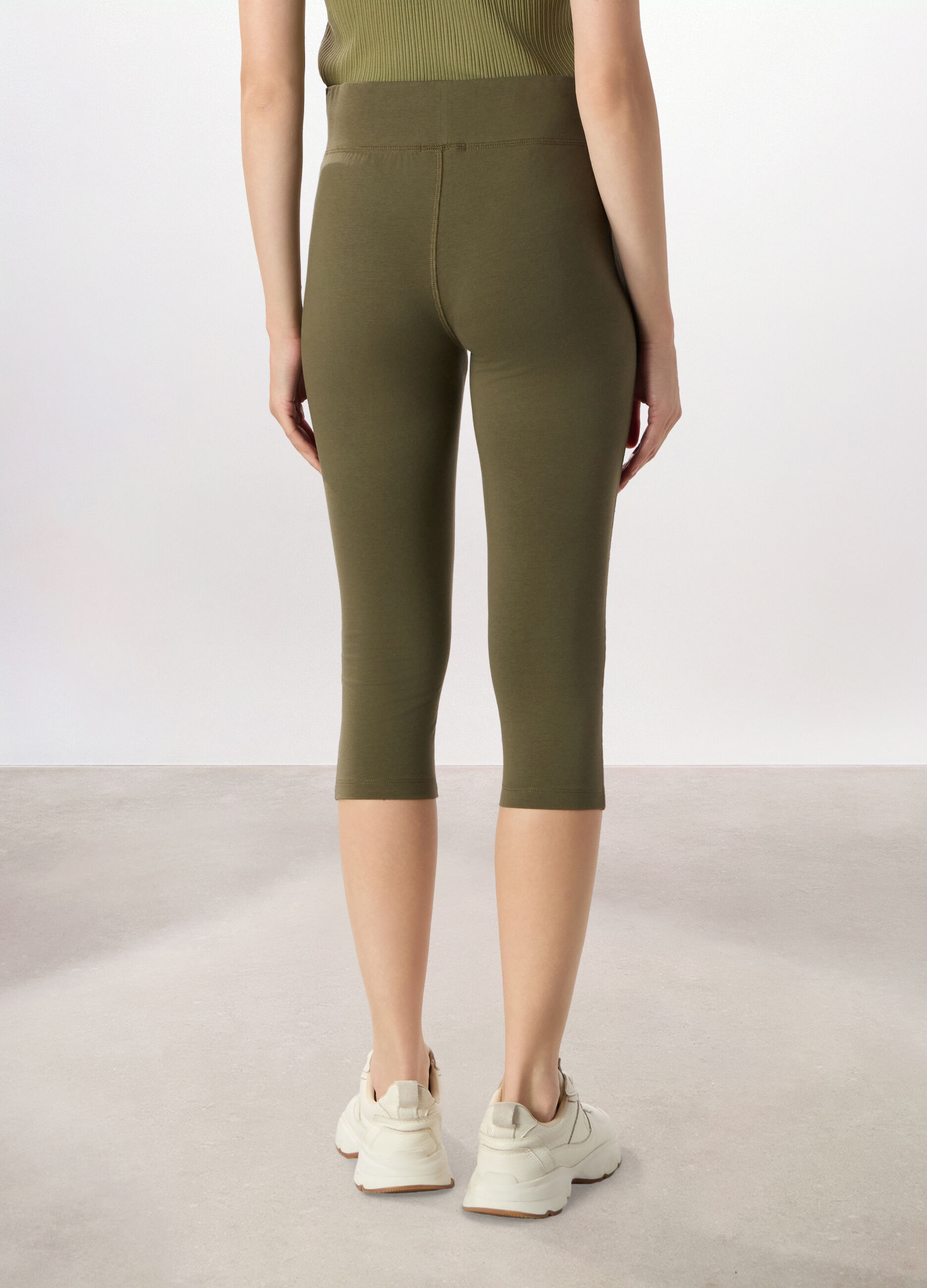 Leggings Capri in jersey di cotone stretch donna Holistic fitness_1