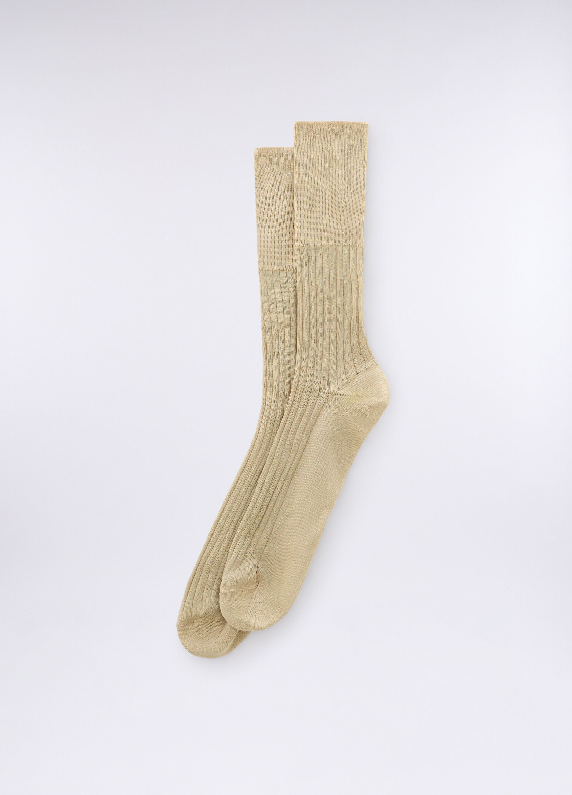 Calze corte in cotone a coste uomo_0