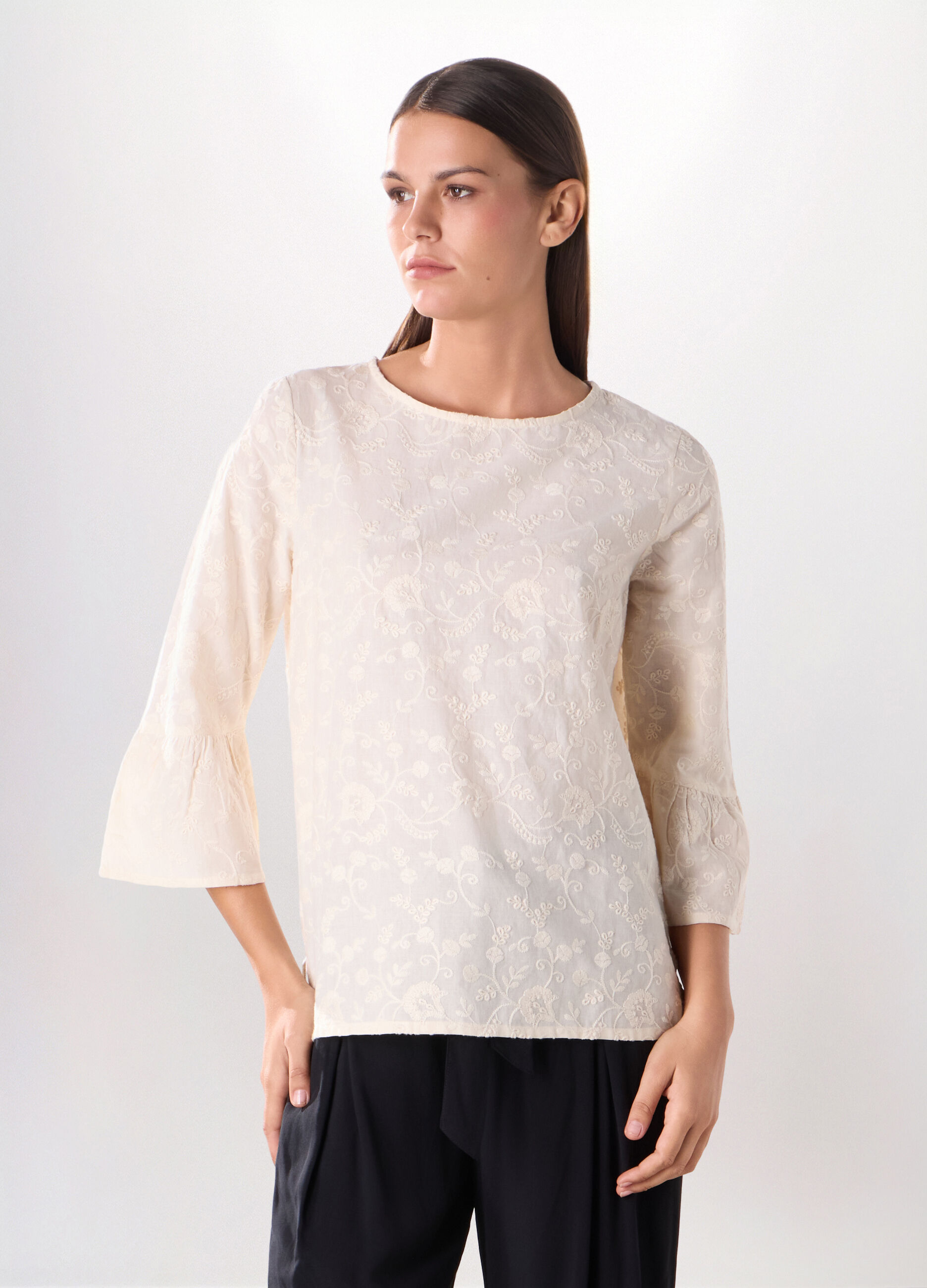 Blusa in puro cotone donna_0