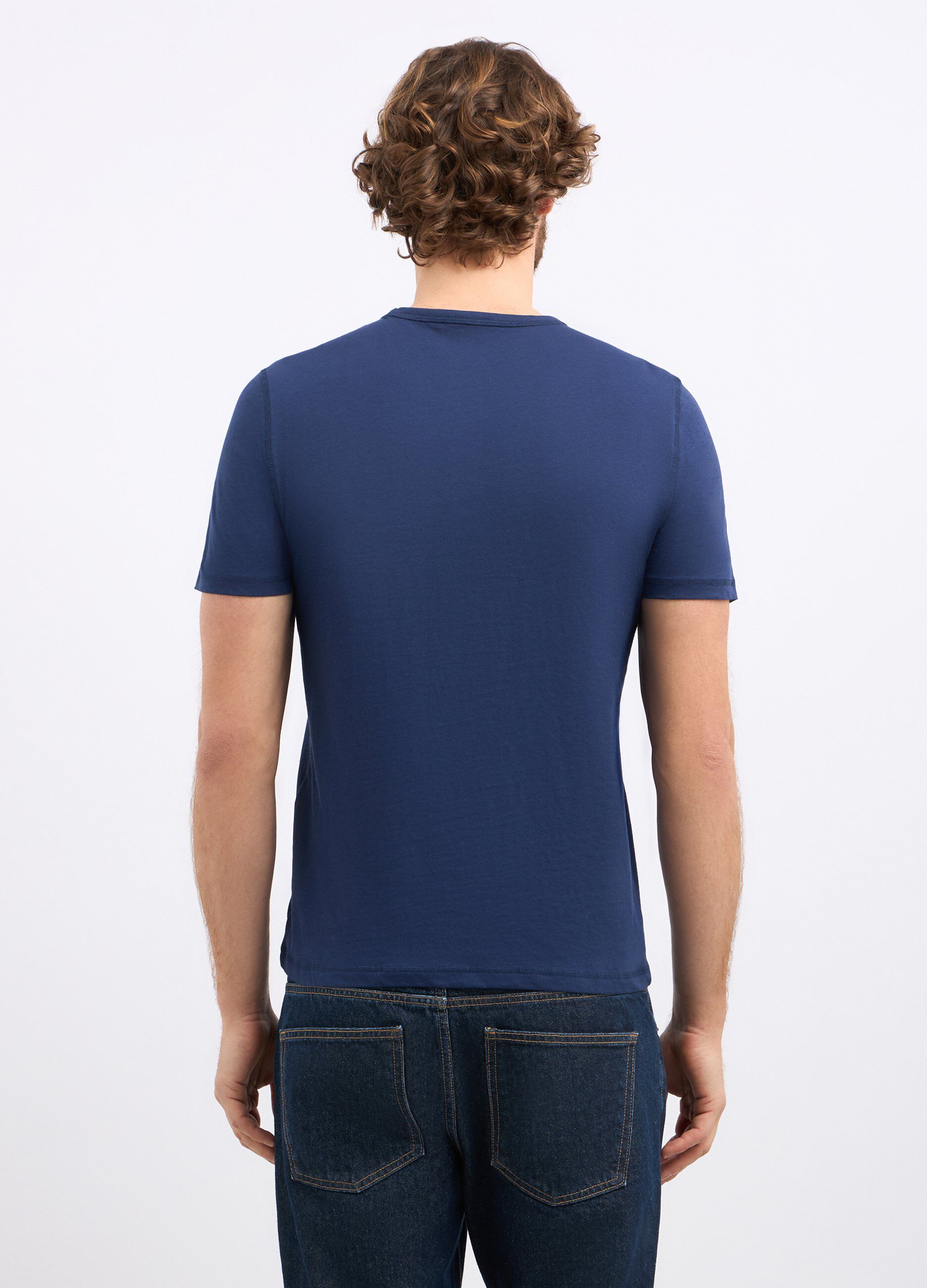 T-shirt a girocollo in puro cotone uomo_1