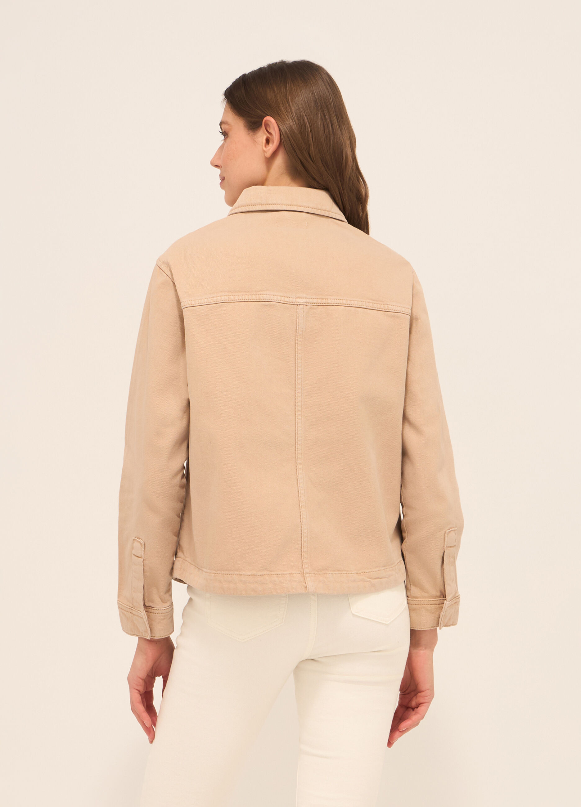 Giacca in denim di puro cotone donna_1