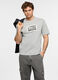 T-shirt girocollo con stampa in misto cotone uomo_0