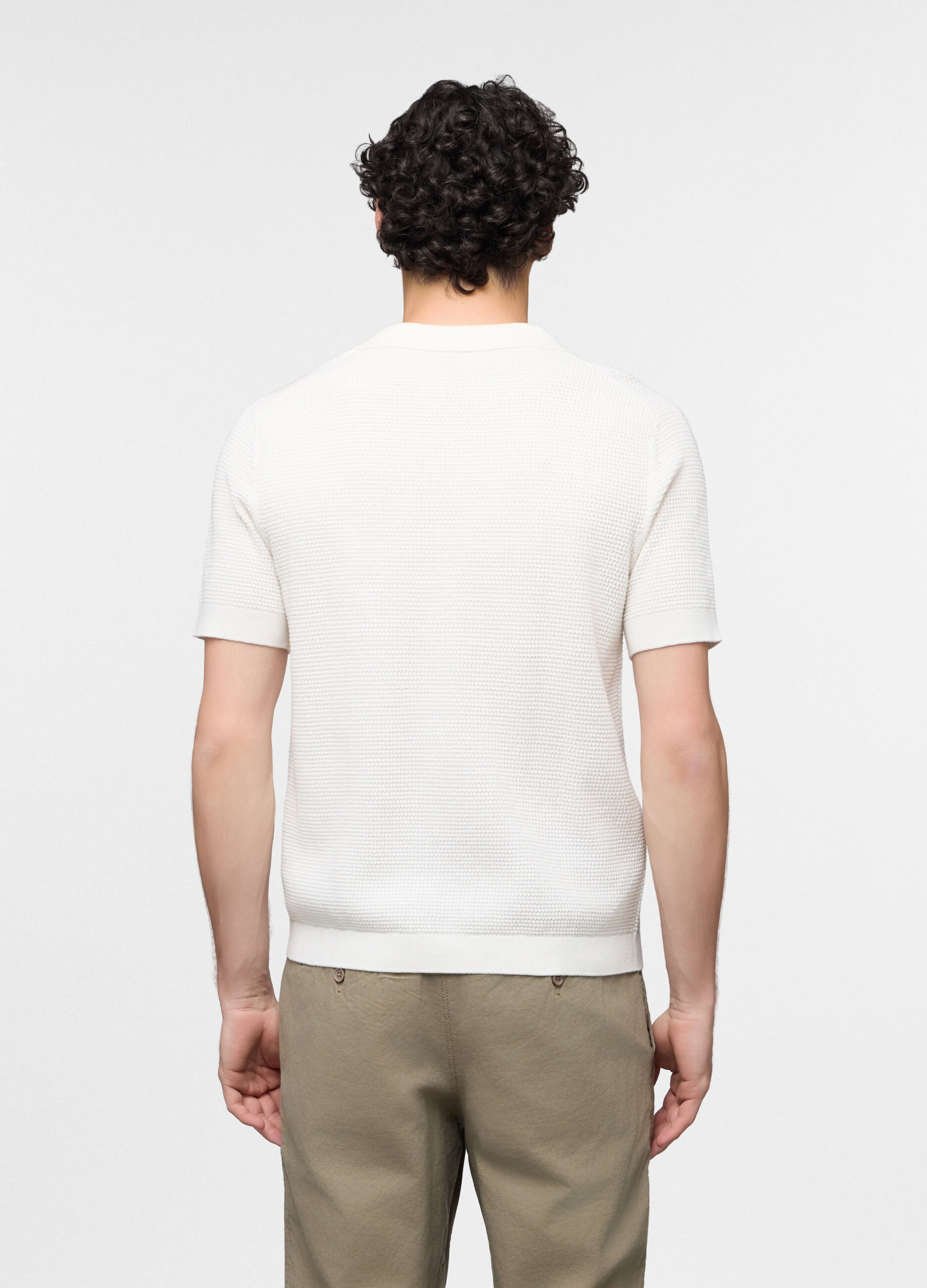 Polo a maniche corte in maglia uomo_1