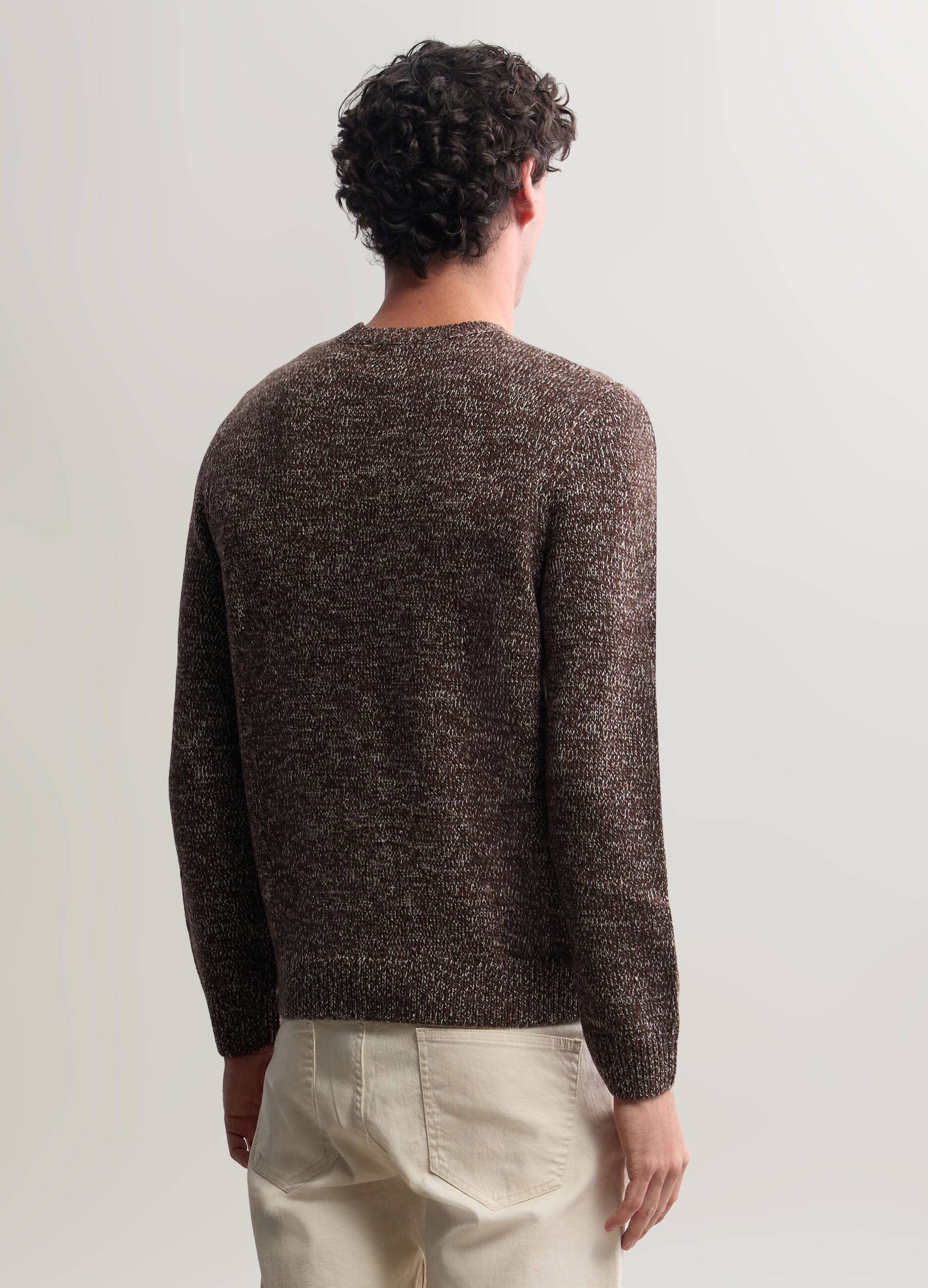 Maglione girocollo in misto lana uomo_1