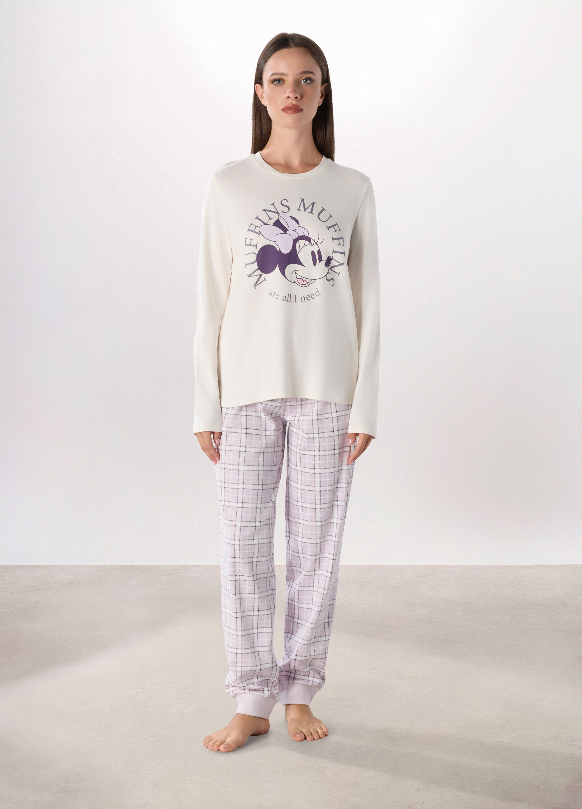 Set pigiama in interlock di puro cotone donna_0