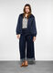 Pantaloni wide leg in denim di puro cotone donna_0