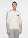 Felpa girocollo in cotone color block uomo_0