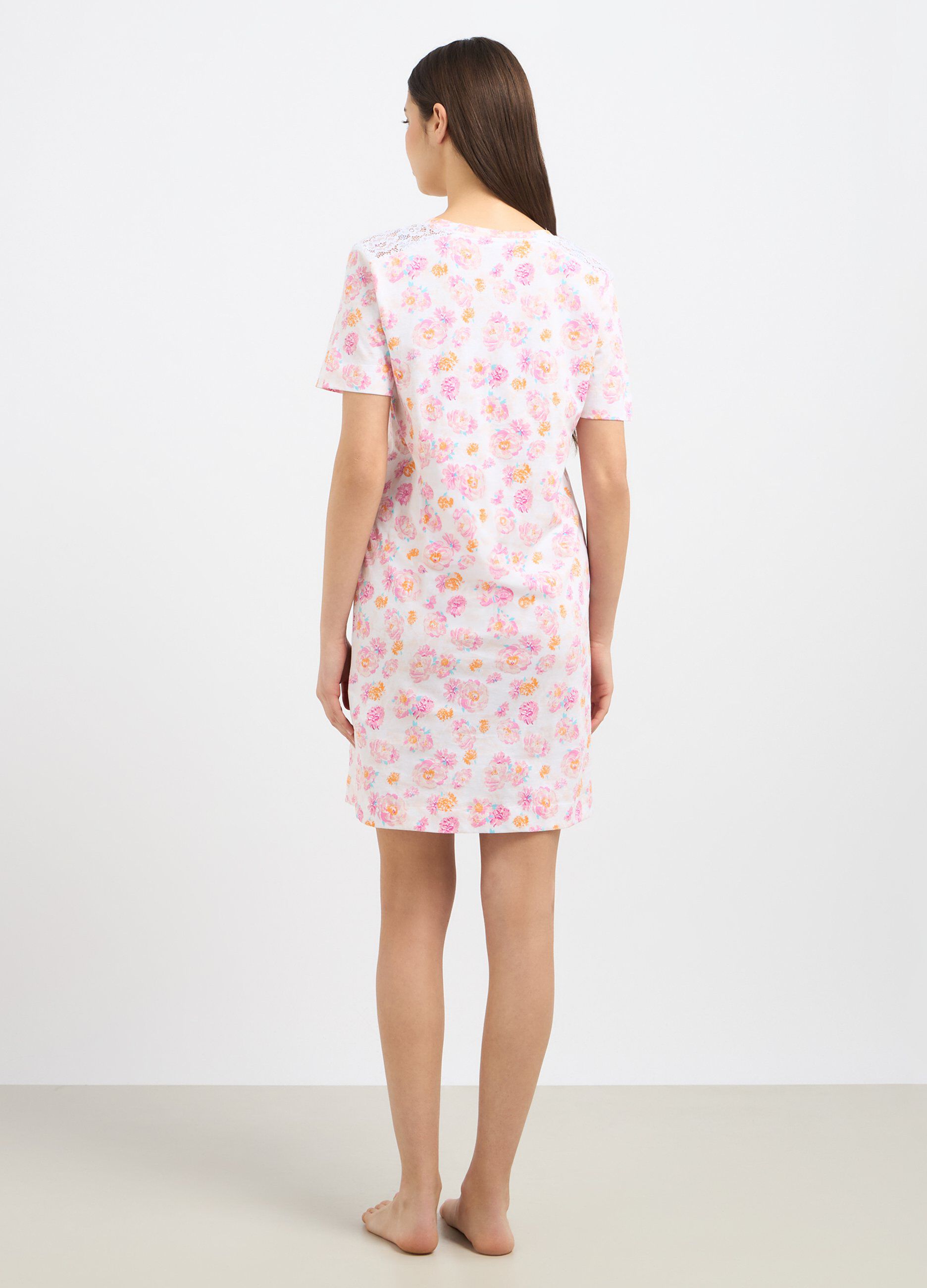 Camicia da notte con inserti in pizzo donna_1