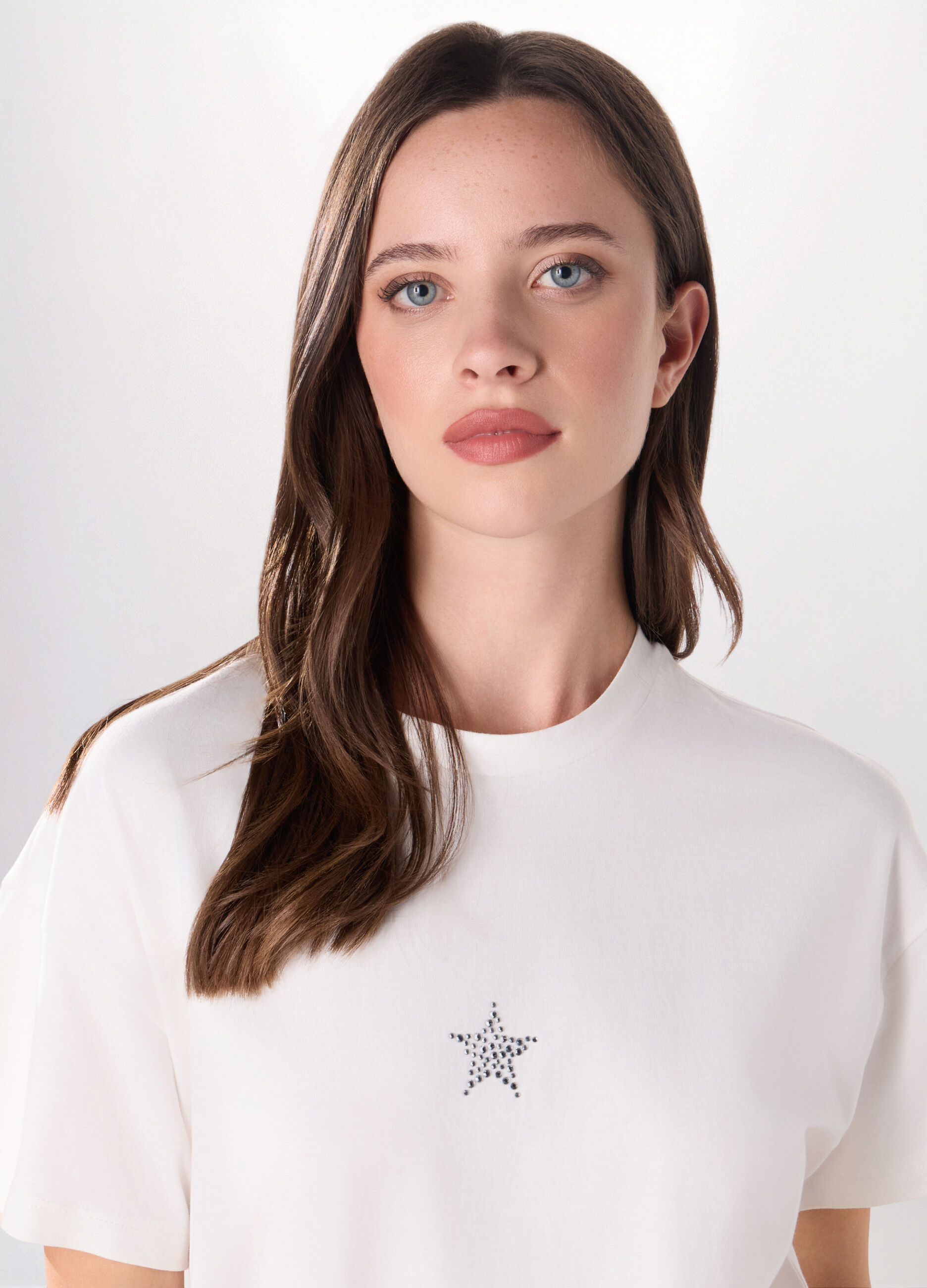 T-shirt in jersey di puro cotone donna_2