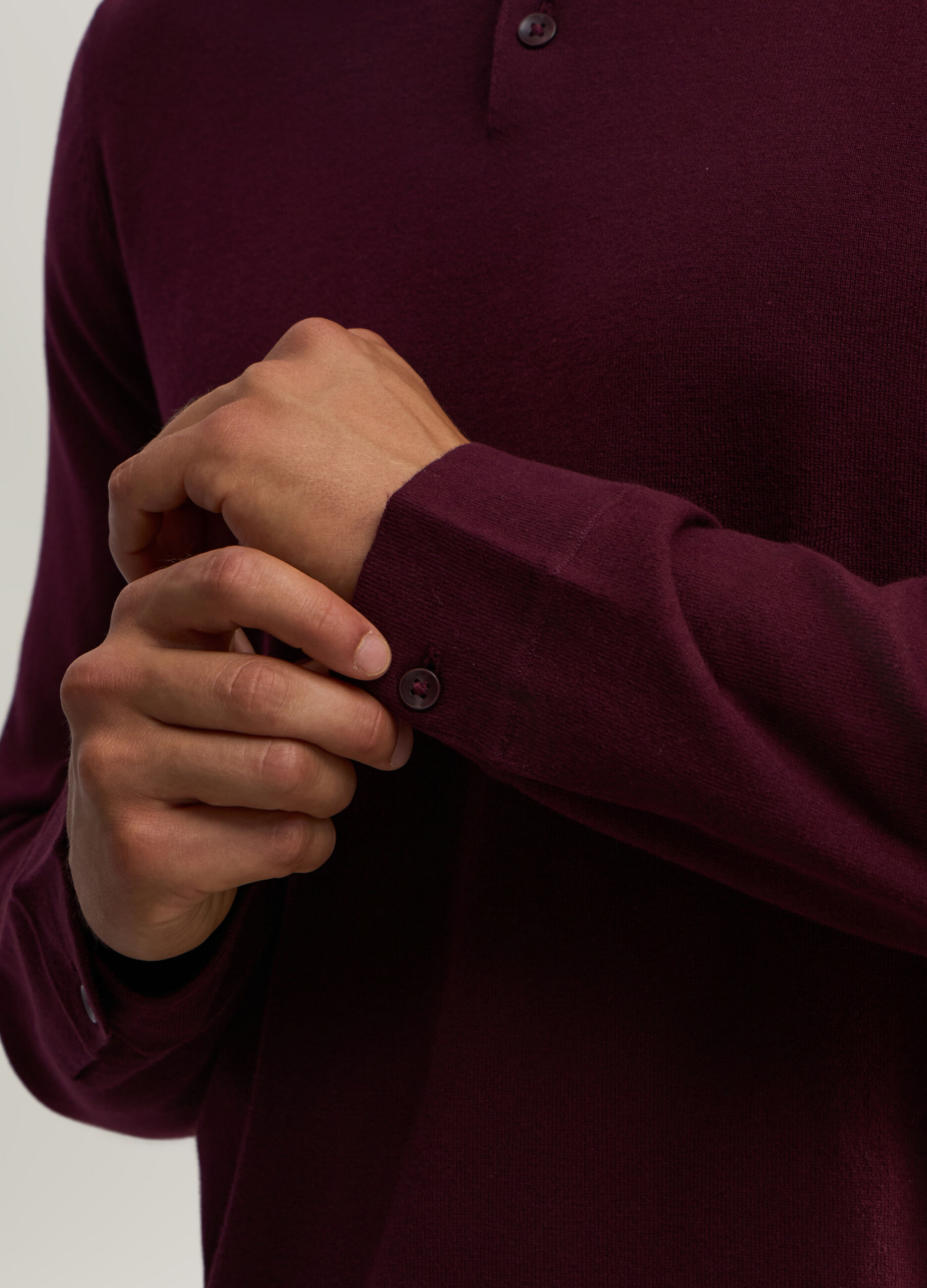 Polo in maglia misto cotone uomo_2