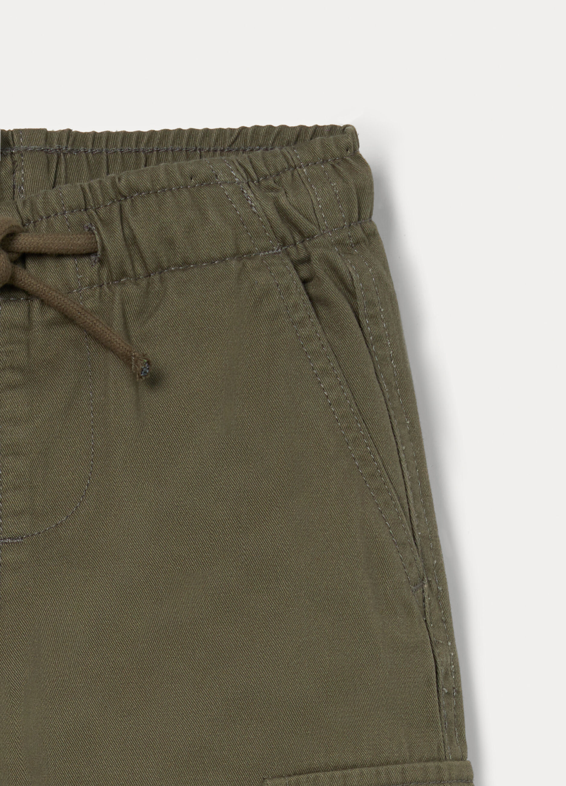 Pantaloni chino cargo in puro cotone bambino_2