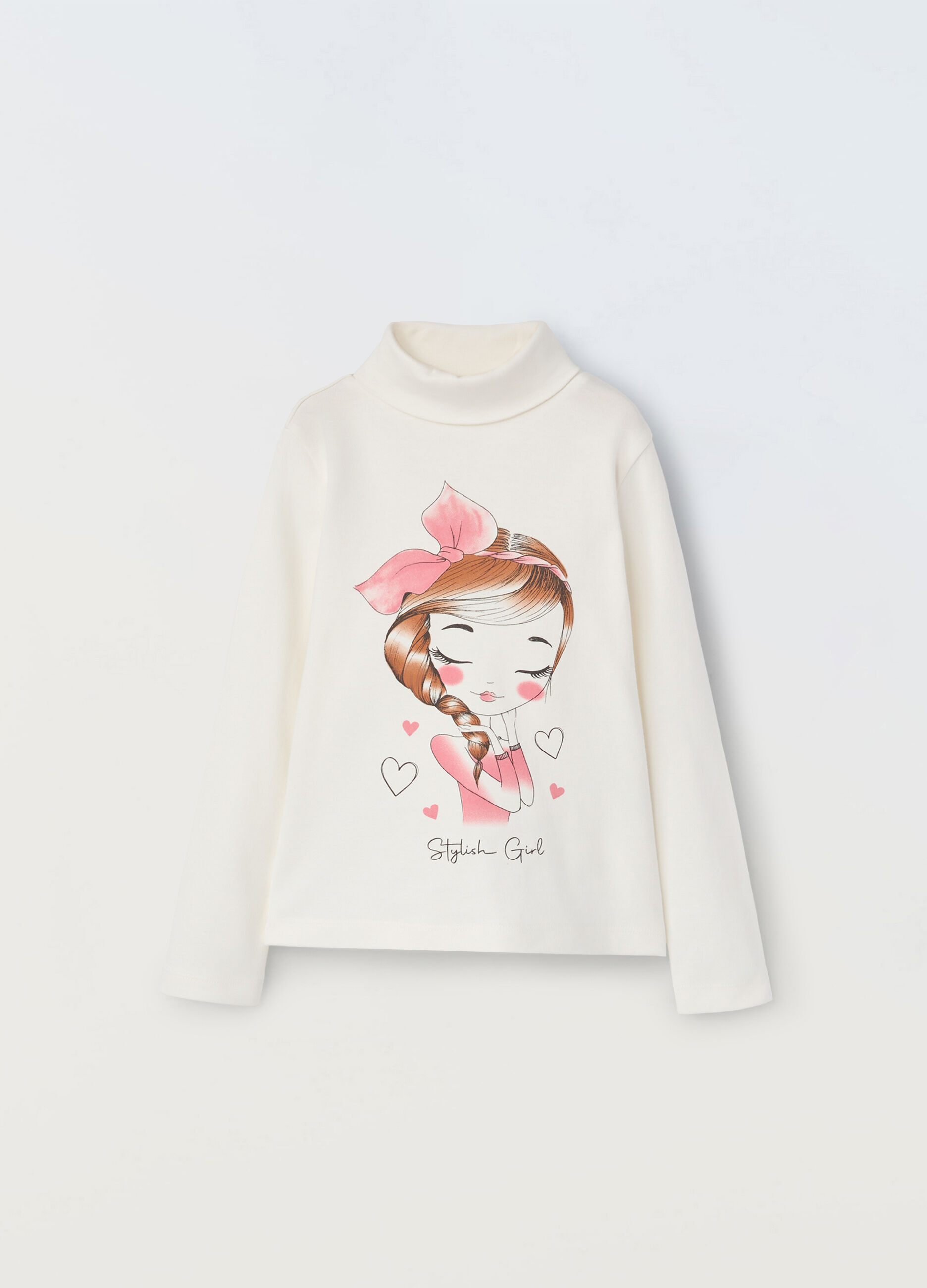 Lupetto in interlock di puro cotone bambina_0