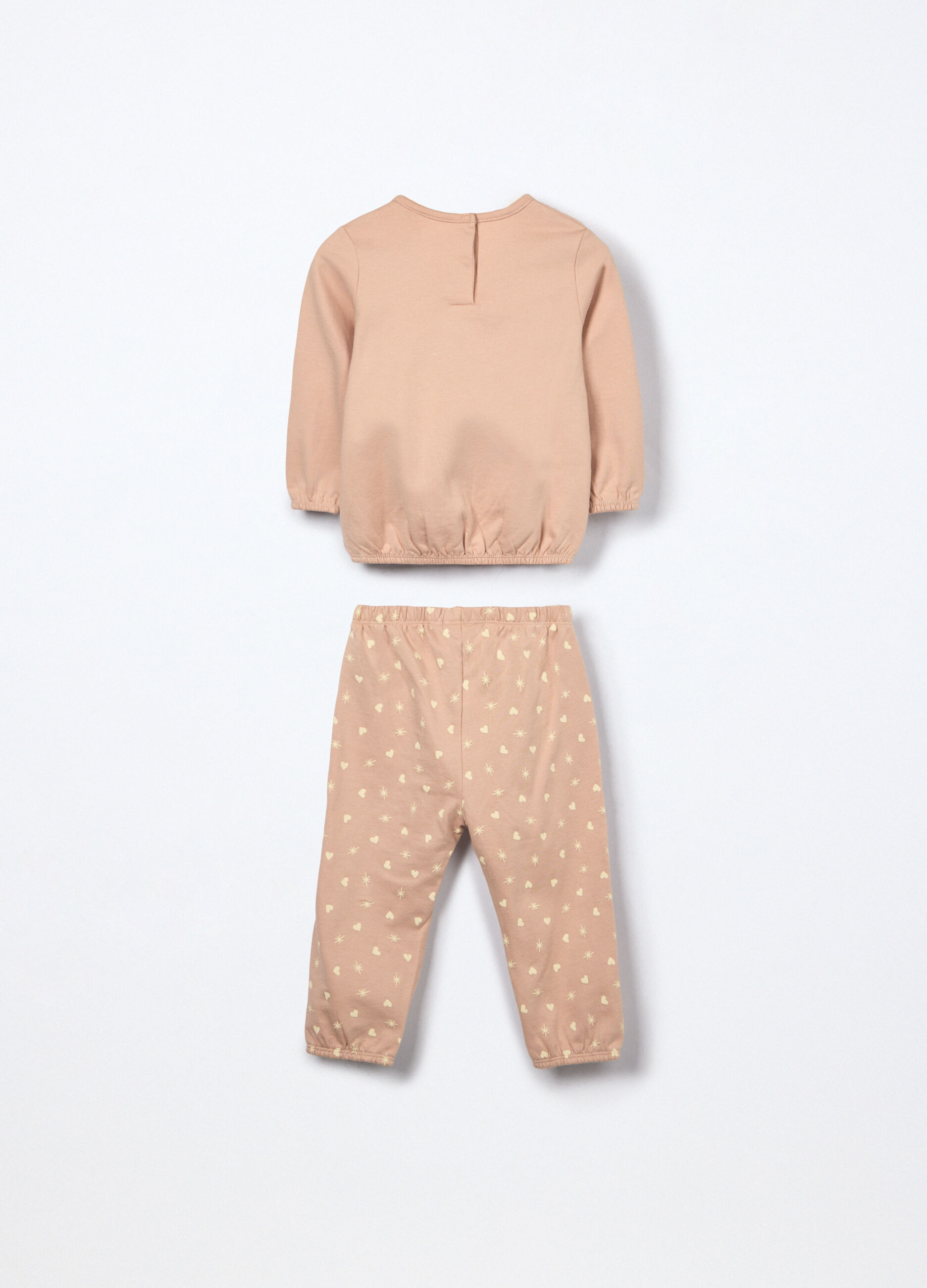 Set pigiama lungo in cotone fleece neonata_1
