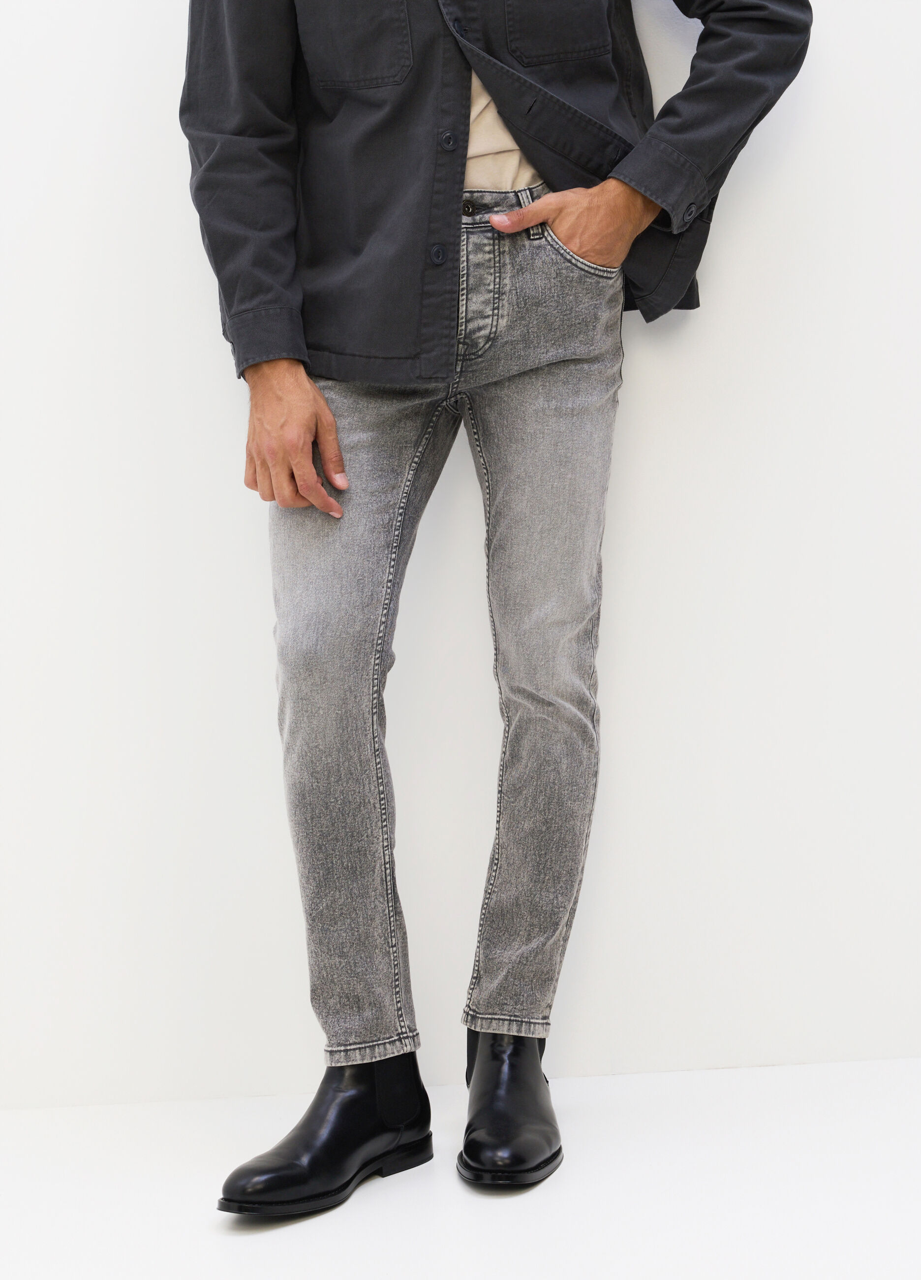 Jeans skinny fit in denim stretch uomo_2