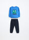 Jogging set in french terry di puro cotone neonato_0