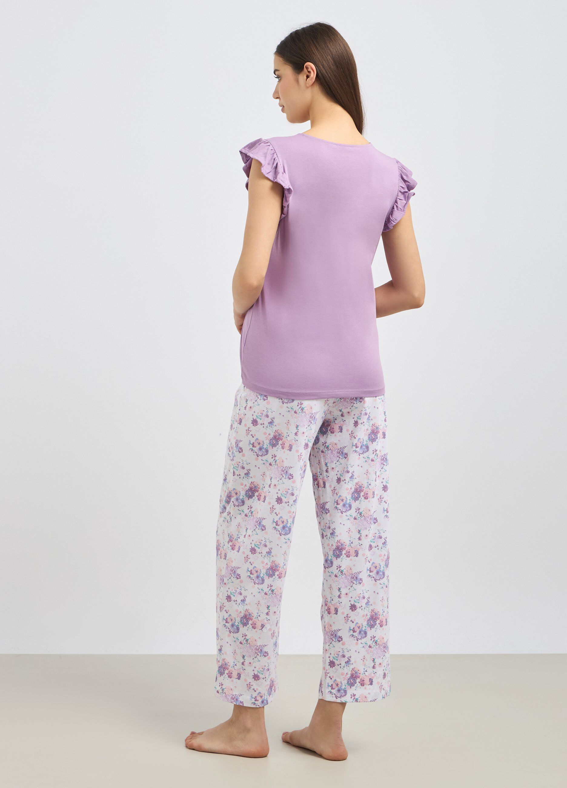 Set pigiama con maniche ad aletta donna_1