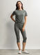 Leggings Capri Slim Fit in jersey di cotone stretch donna_0