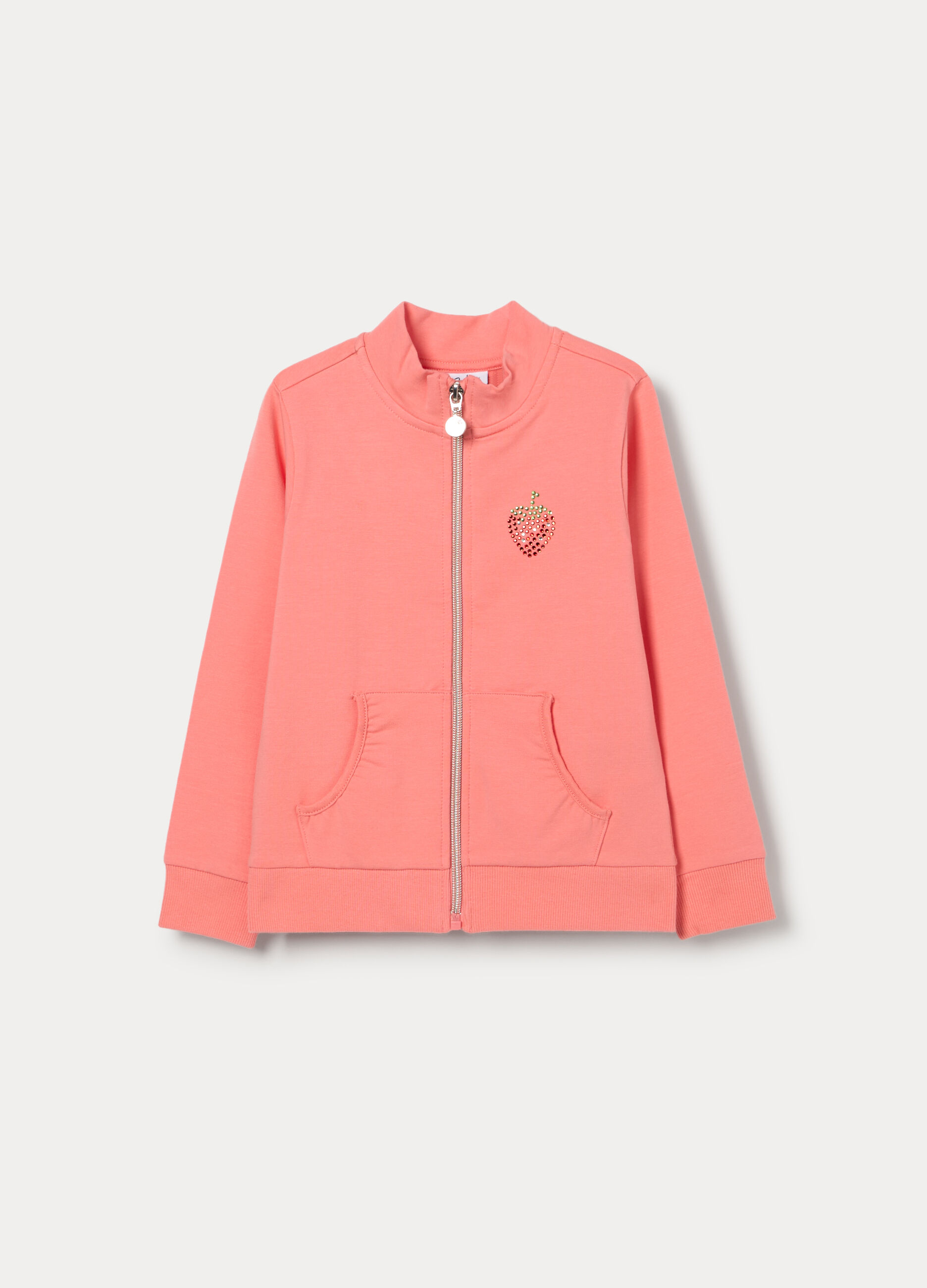 Felpa in french terry di cotone stretch bambina_0