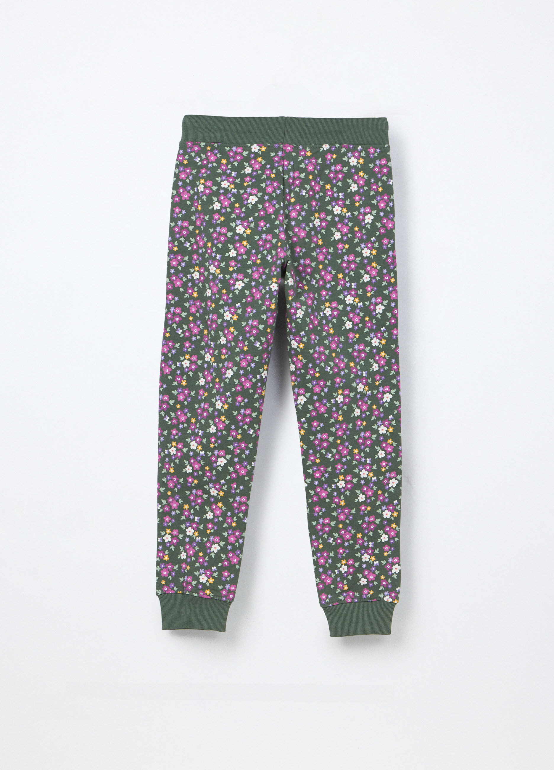 Jogger in french terry ci cotone stretch bambina_1