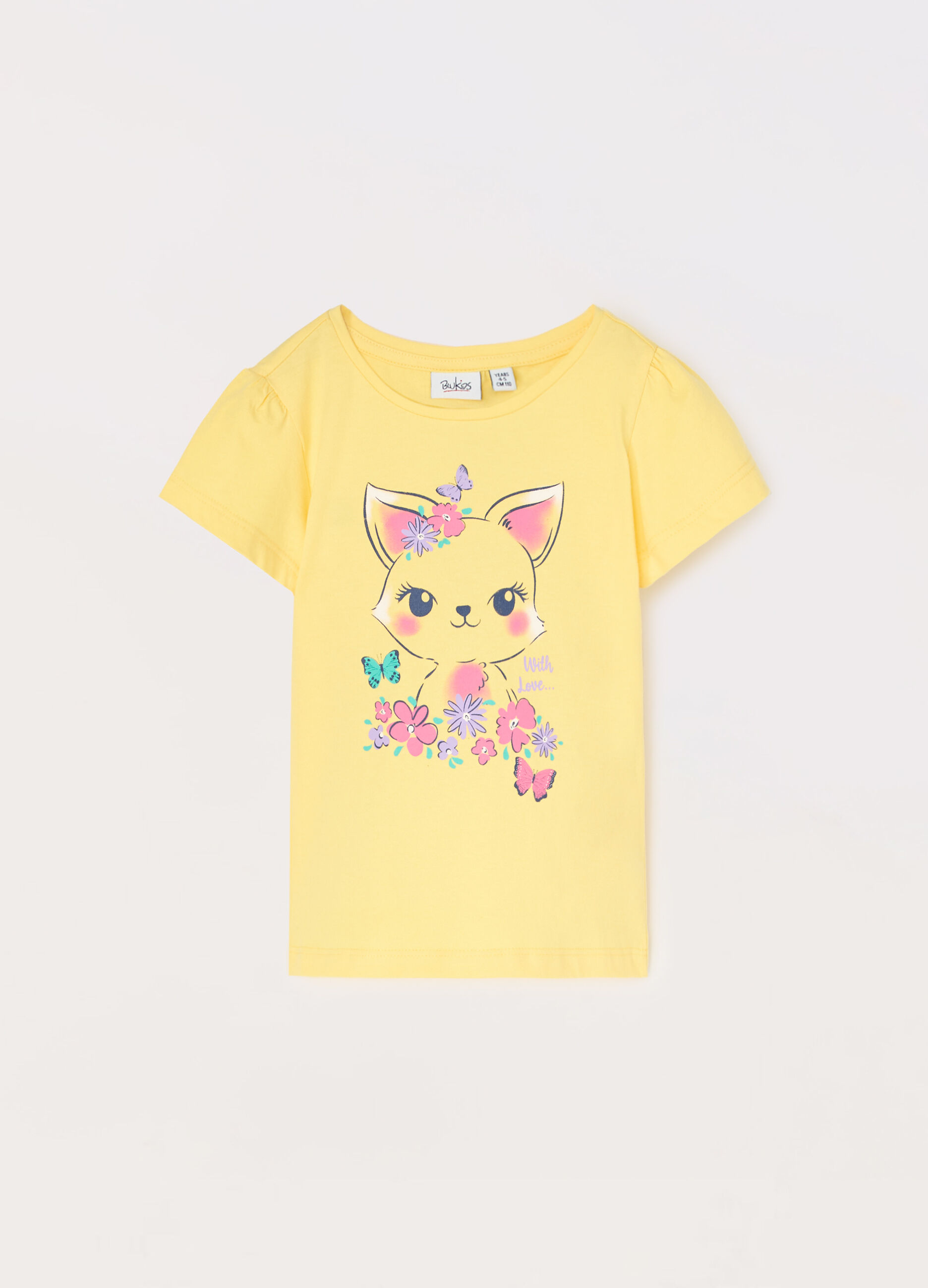 T-shirt in jersey di puro cotone bambina_0