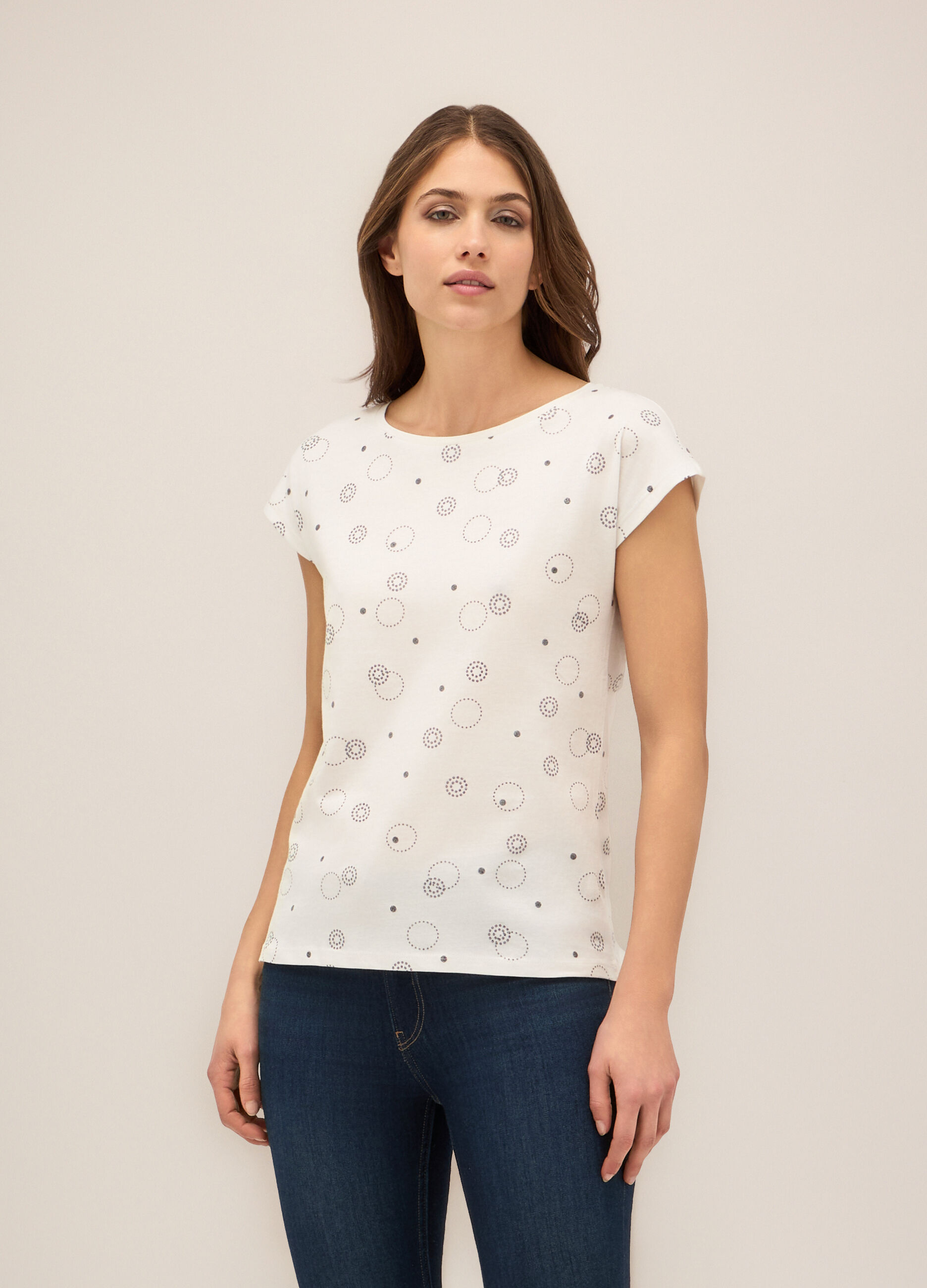 T-shirt in puro cotone donna_0