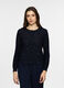 Cardigan girocollo in maglia rasata donna_0