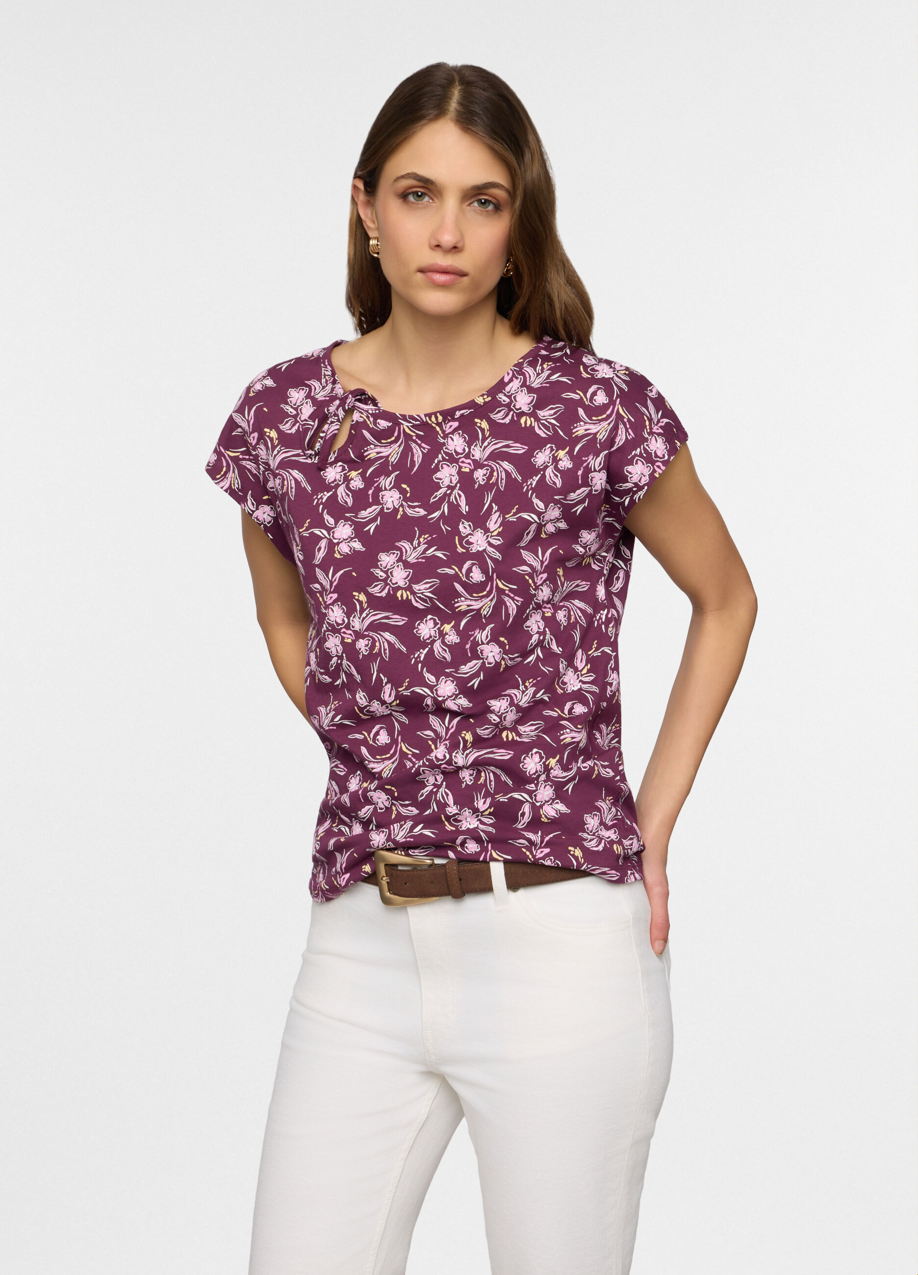 T-shirt girocollo donna_0