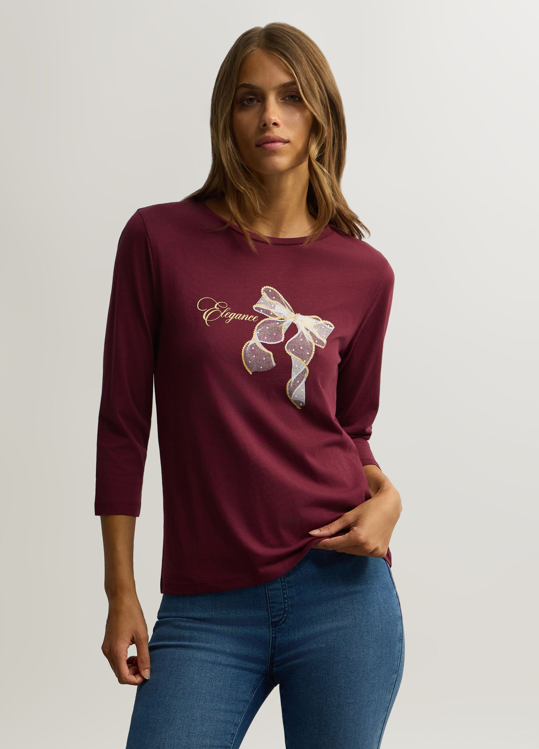 T-shirt girocollo donna_0