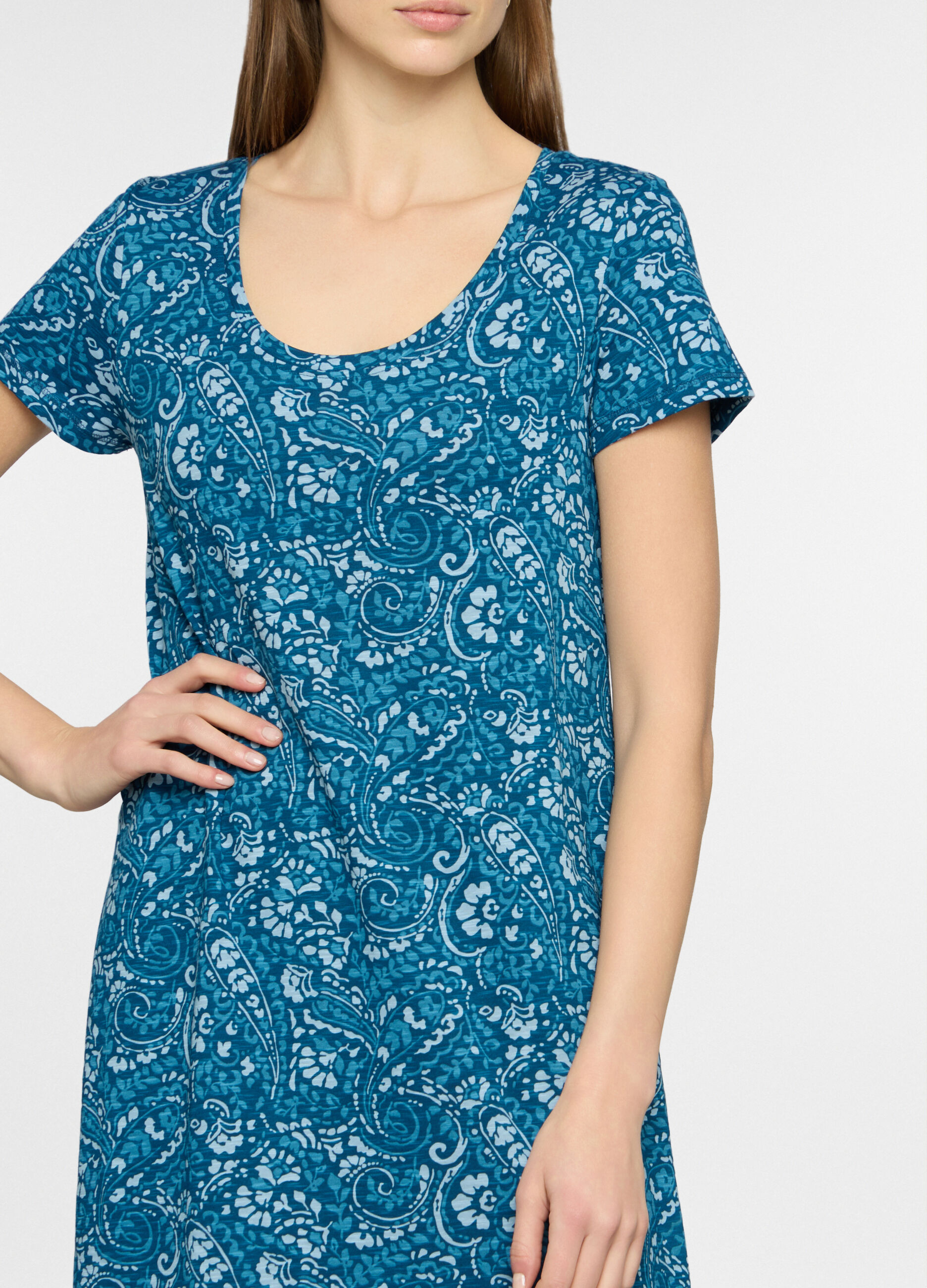 Abito lungo in jersey di puro cotone donna_2