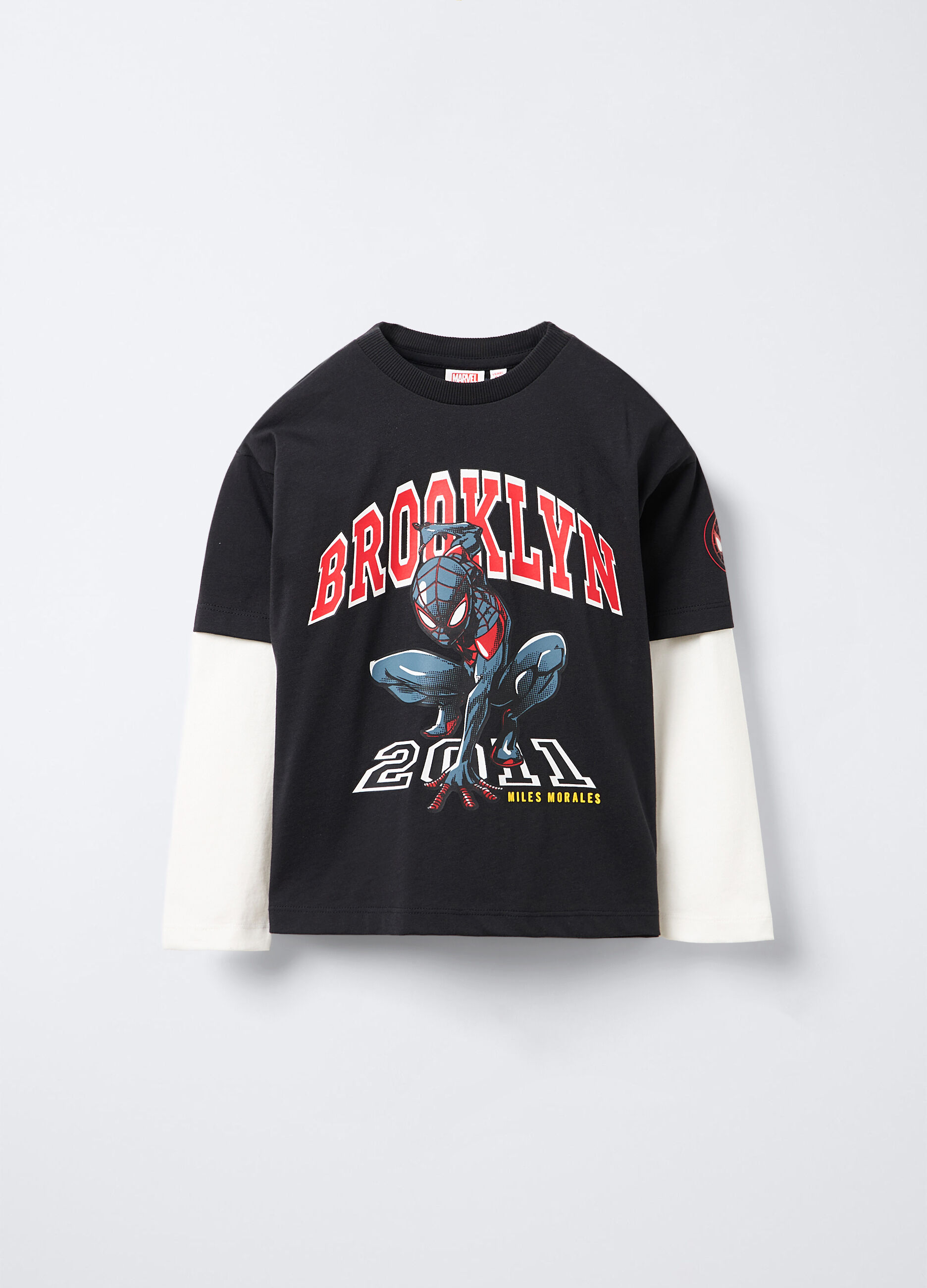 T-shirt girocollo Marvel in jersey di puro cotone bambino_0
