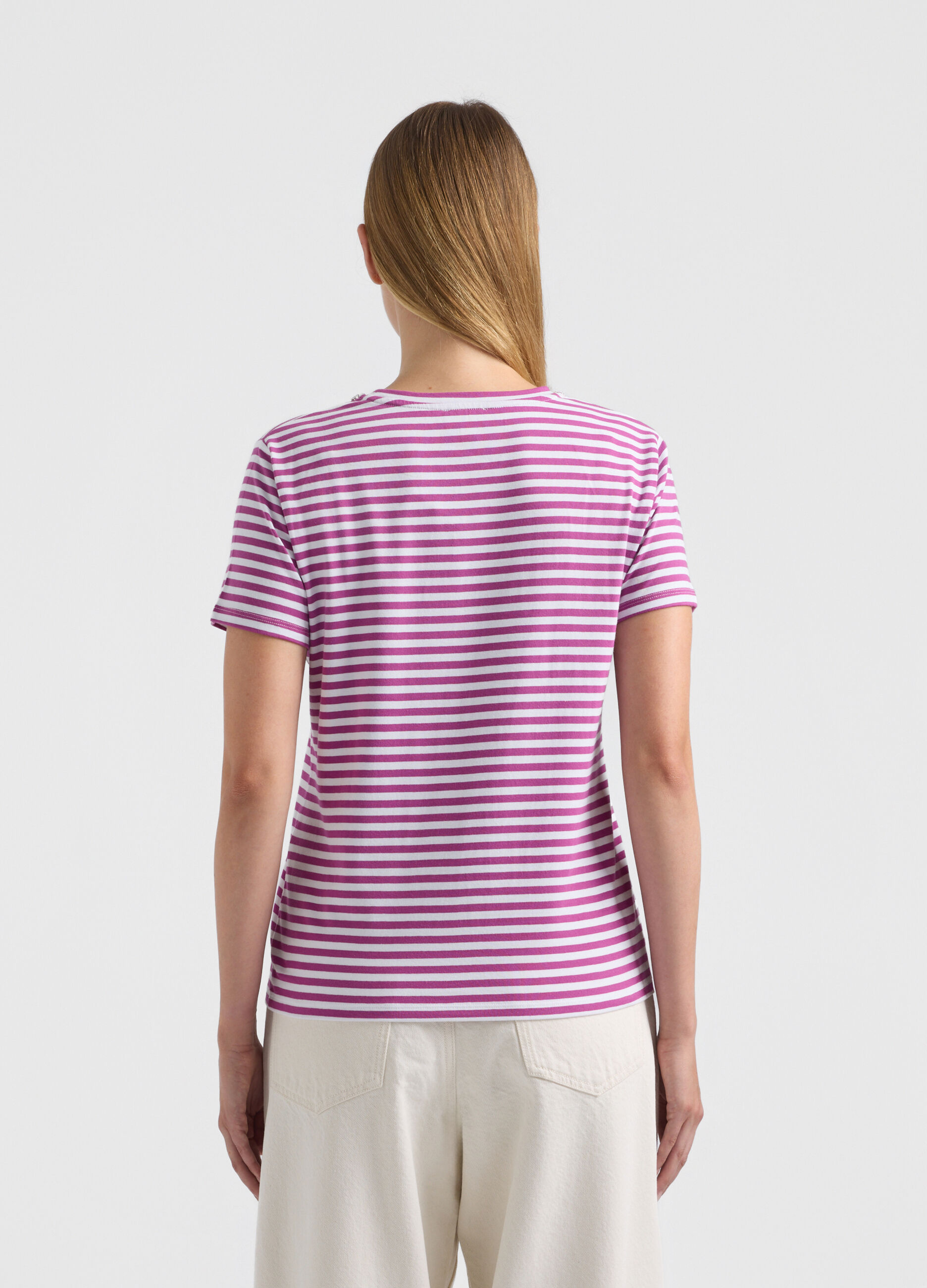 T-shirt girocollo stretch donna_2