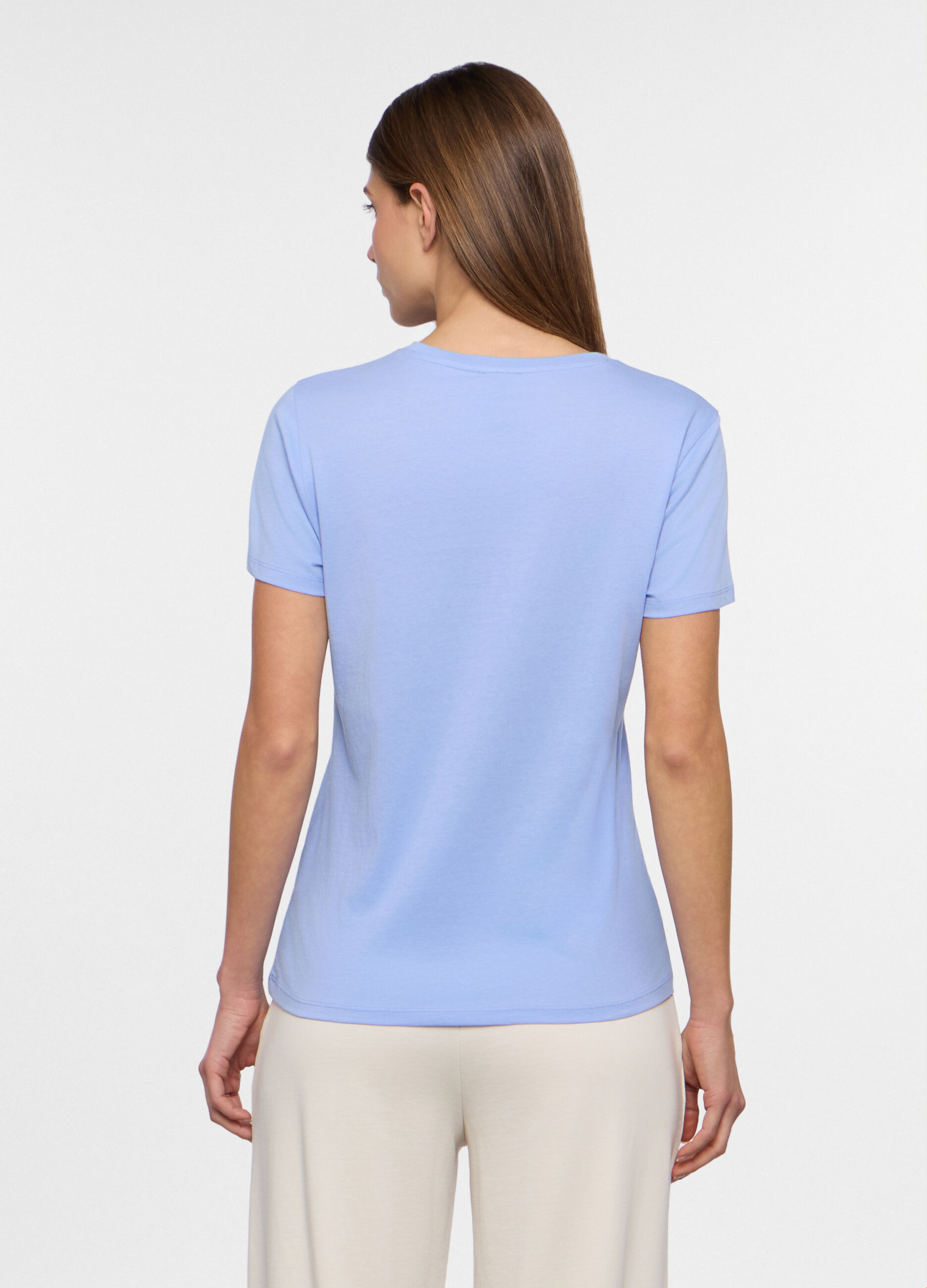 T-shirt girocollo donna_1