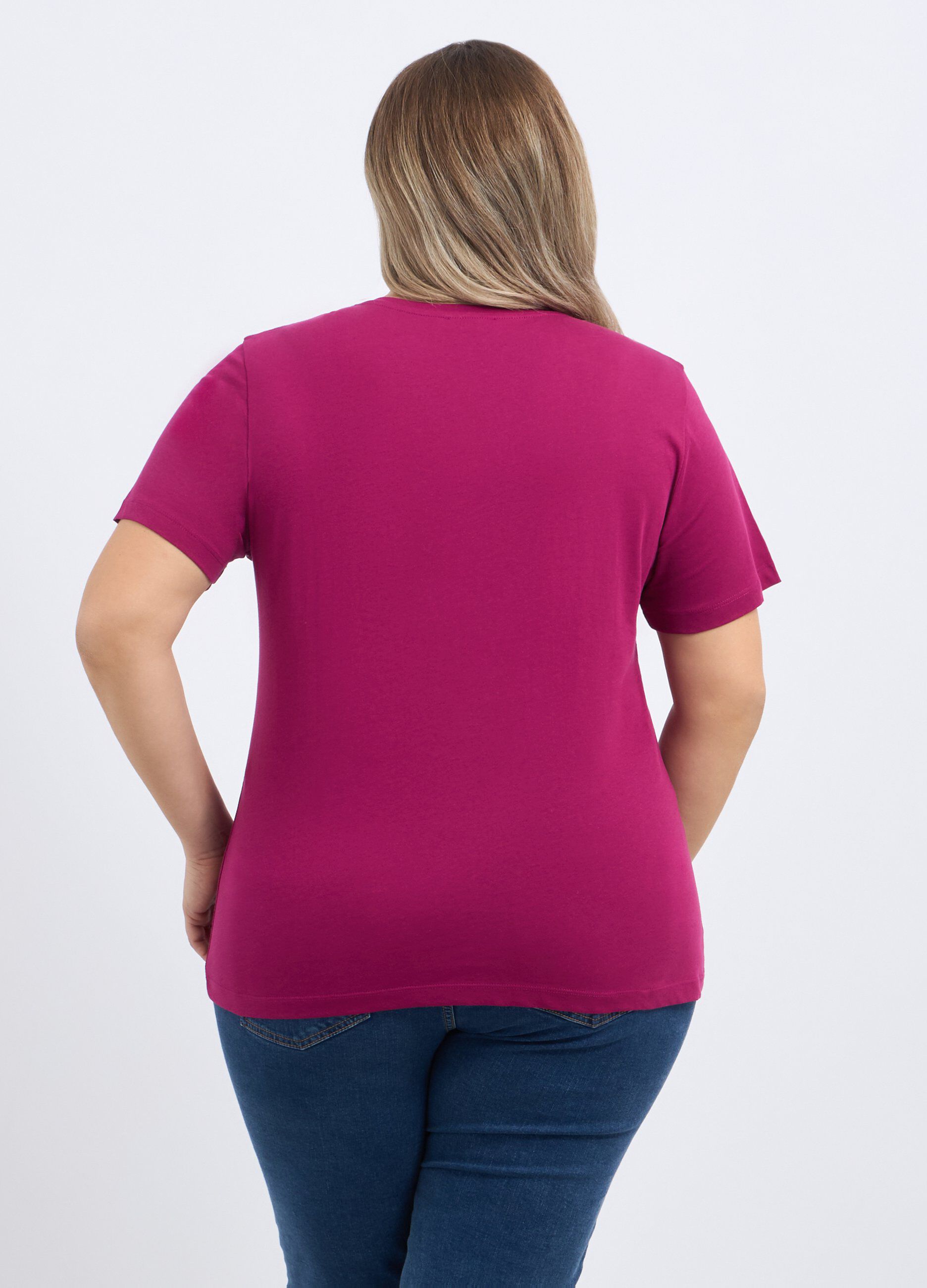 T-shirt in puro cotone donna curvy_1