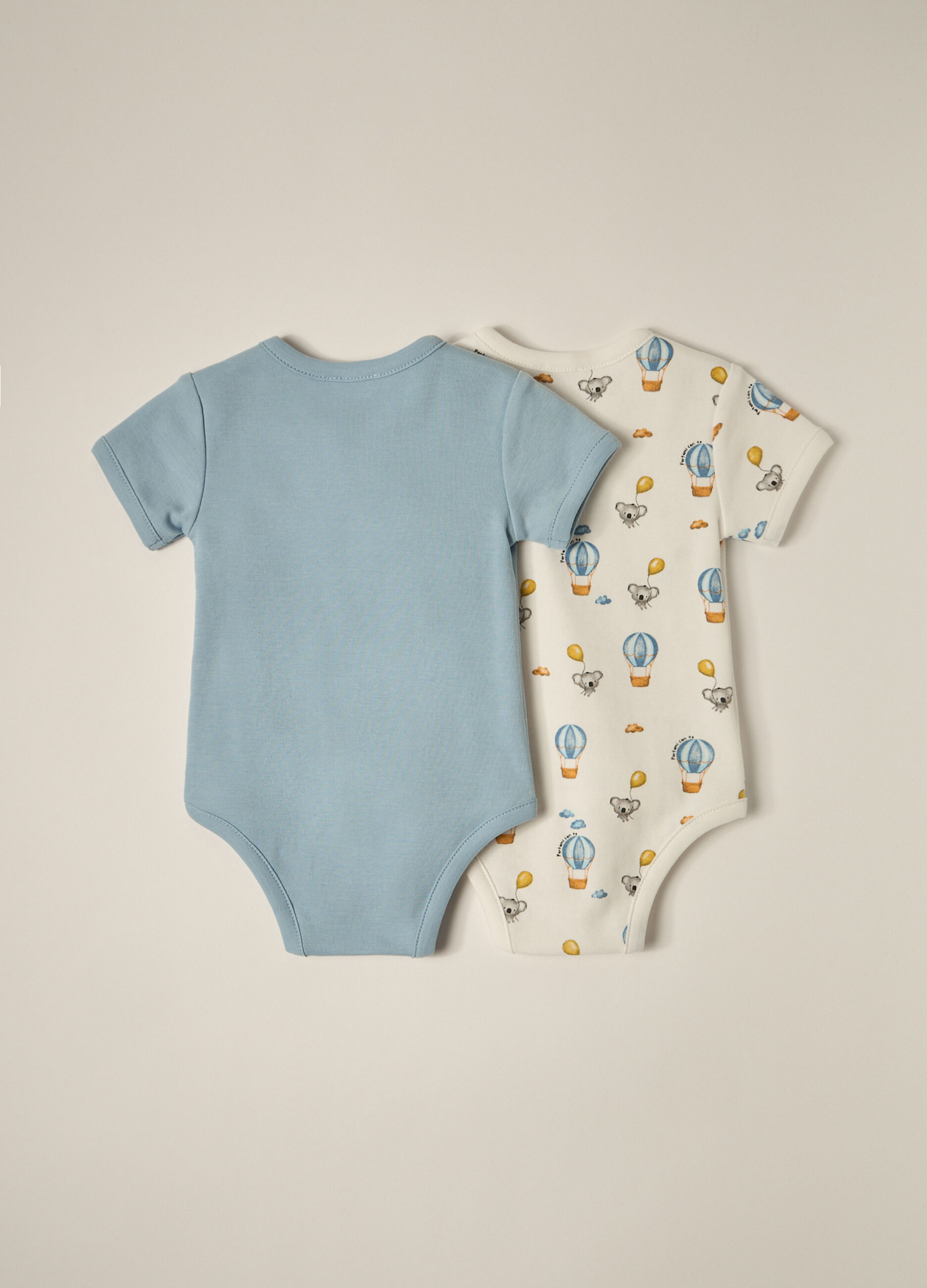 Pack 2 body in interlock di puro cotone IANA neonato