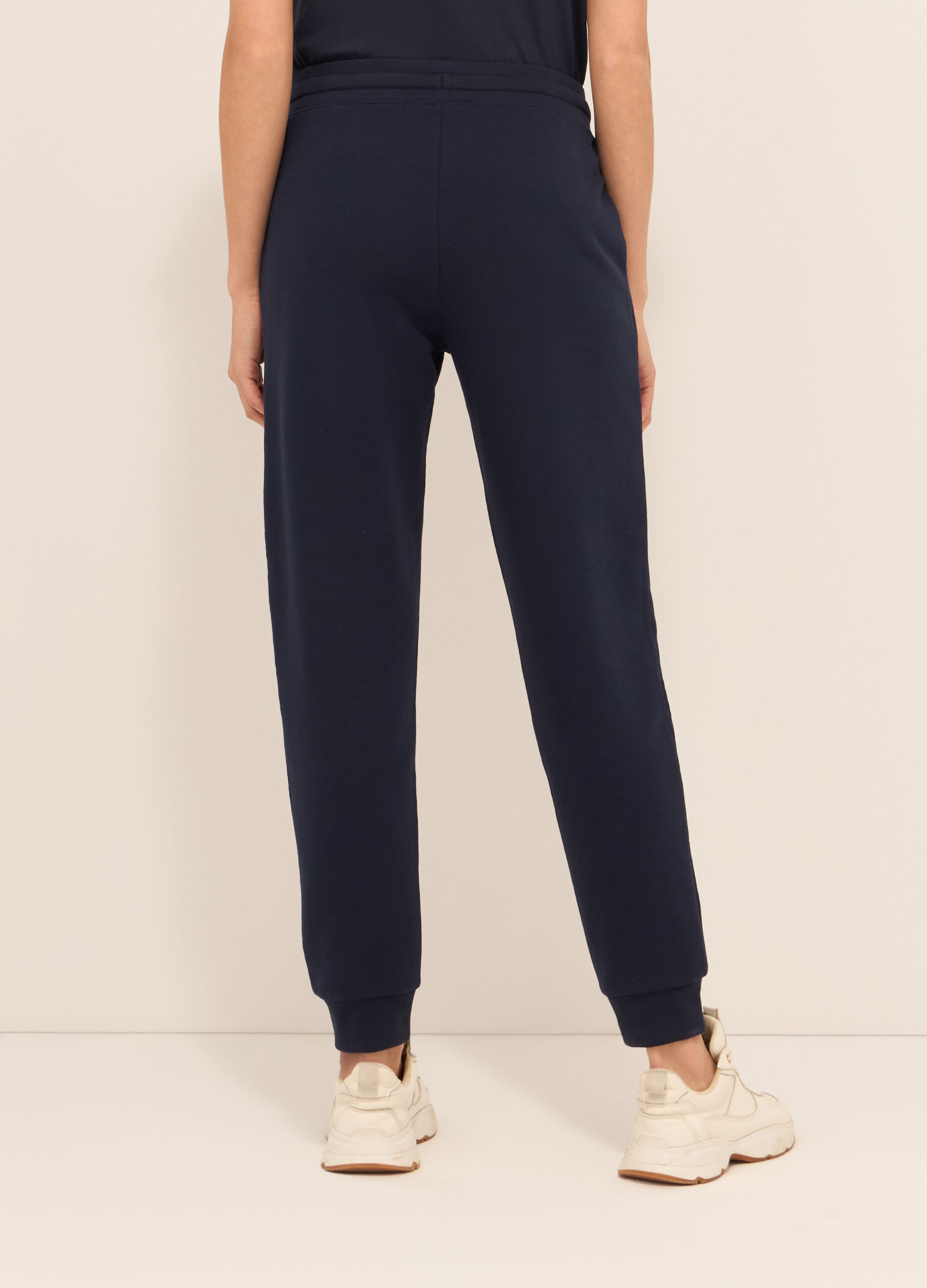 Jogger in french terry di misto cotone donna_1