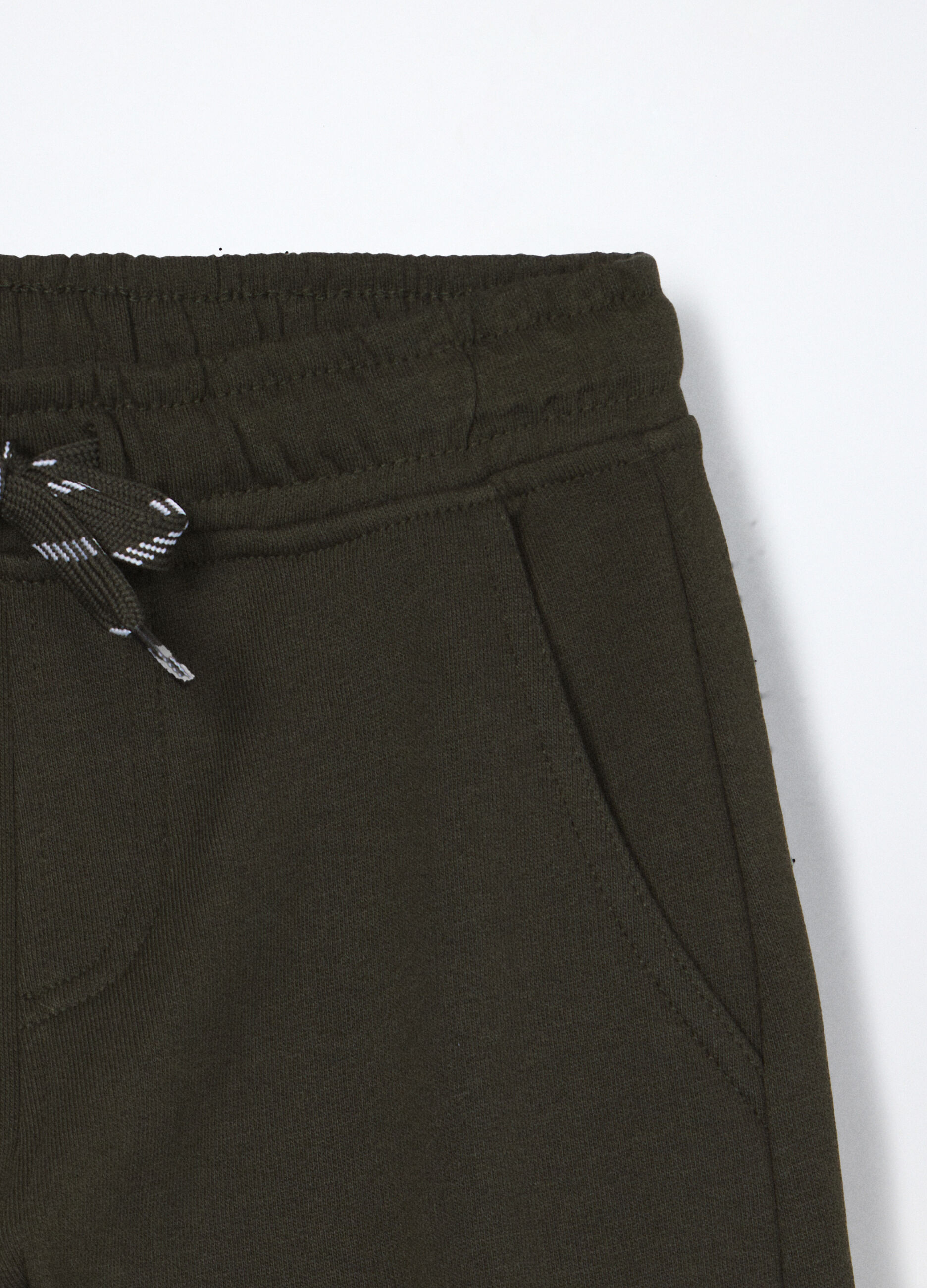 Jogger cargo in puro cotone fleece bambino_2