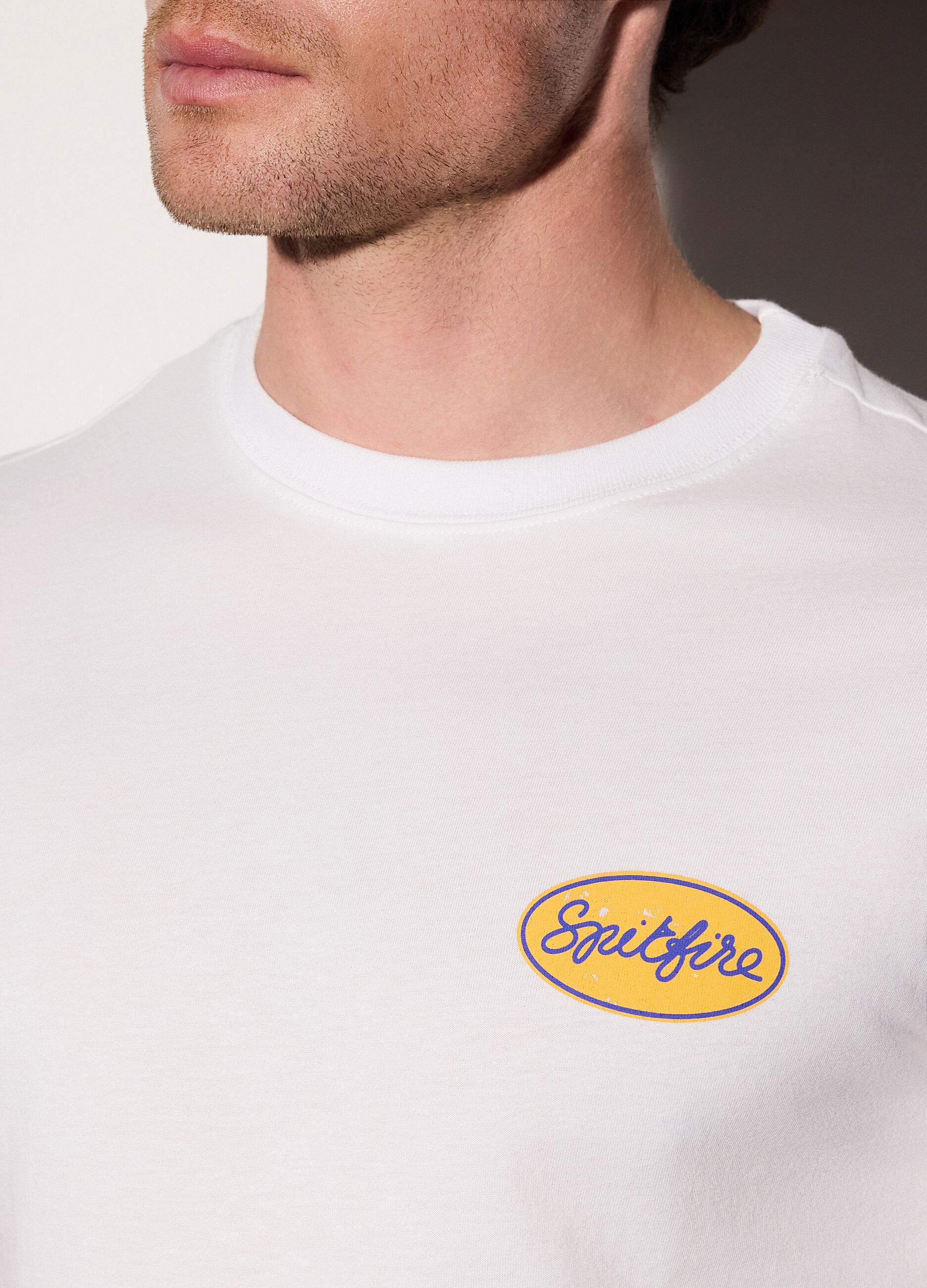 T-shirt in jersey di cotone con logo uomo_2