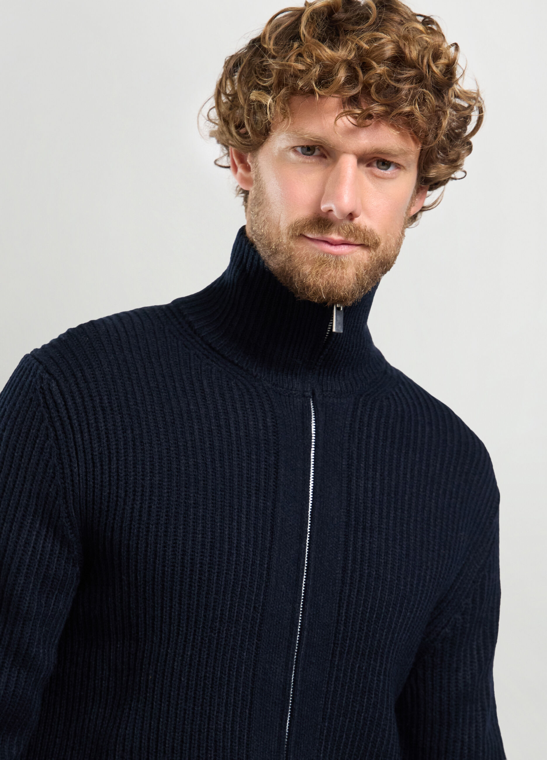 Maglione lupetto full zip a costa inglese uomo_2