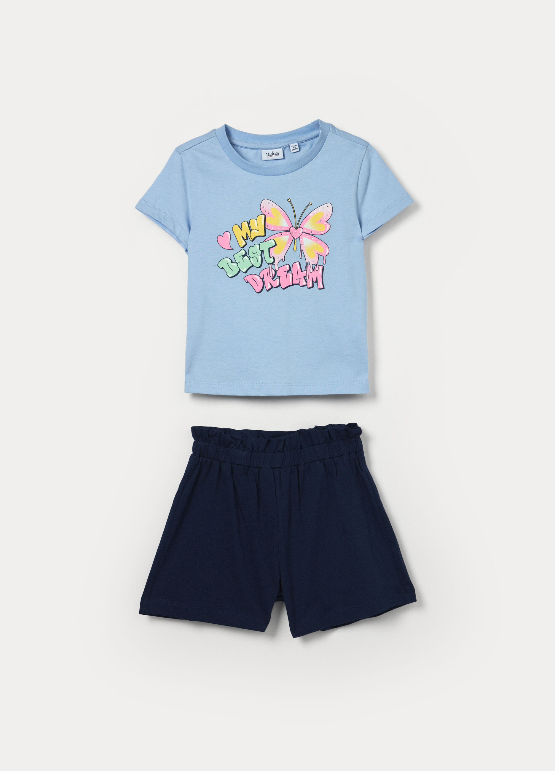 Jogging set in jersey di puro cotone bambina_0
